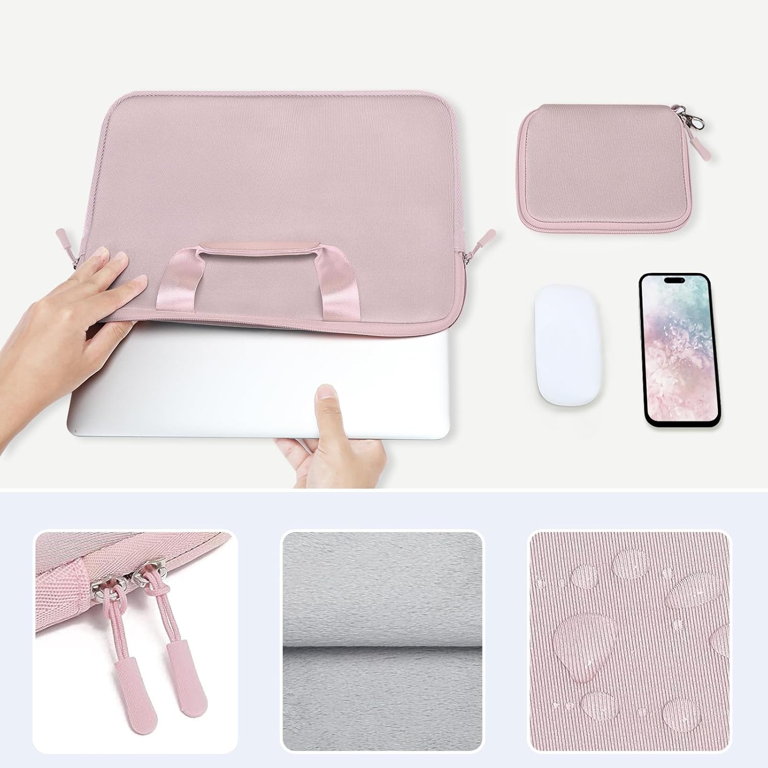 Housse pour portable compatible avec MacBook Air/Pro, portable 13-13.3&nbsp;po, compatible avec MacBook Pro 14&nbsp;po M3 M2