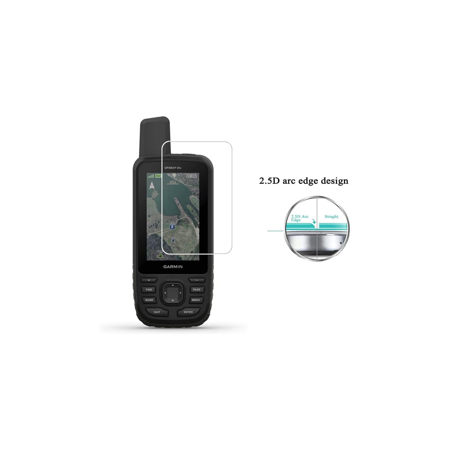Protecteur d'écran Zshion Compatible avec Garmin GPSMAP 66i 66s 66ᵉʳ 66sr,9H Dureté Pellicule protectrice en verre trempé
