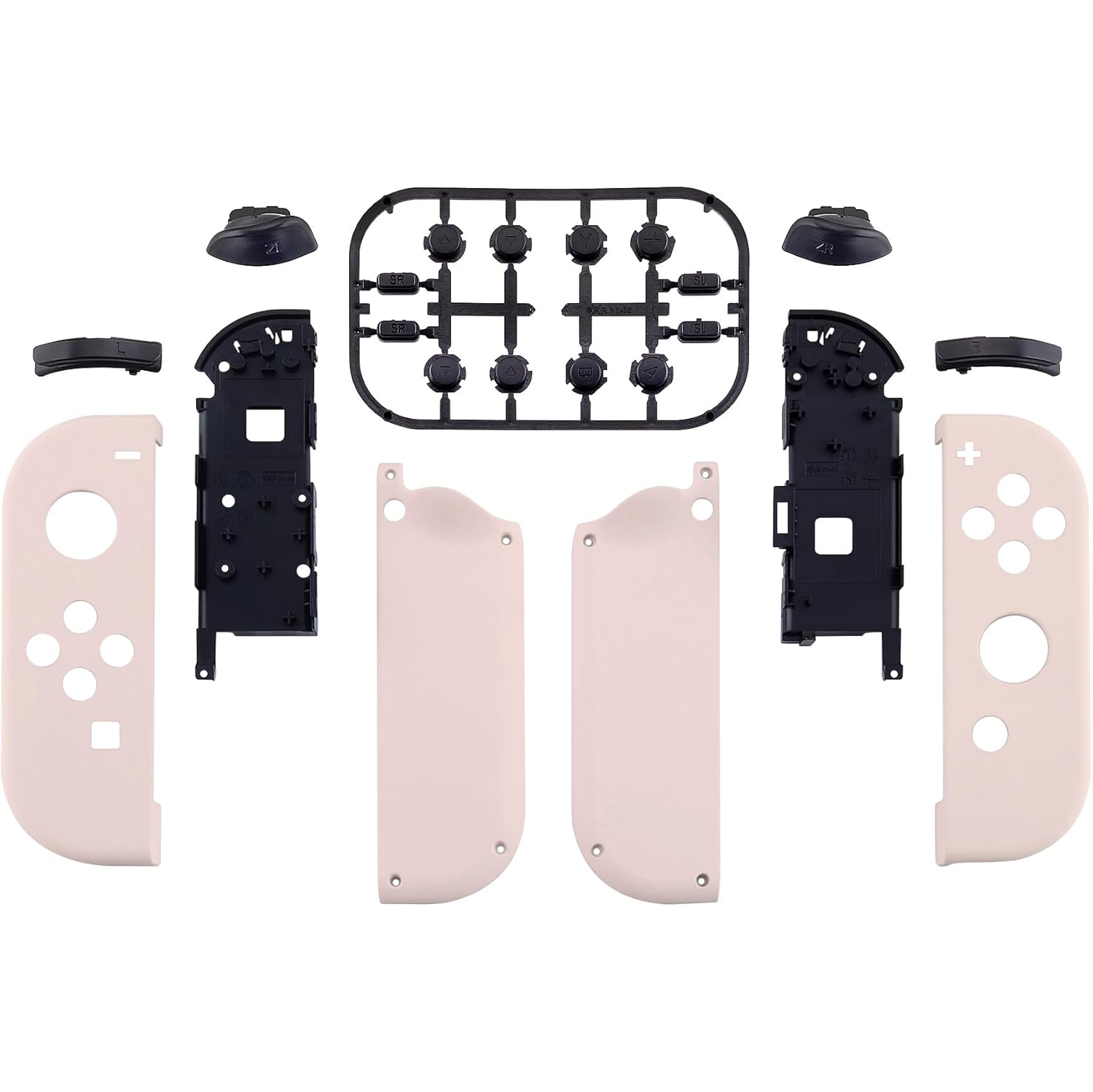 DIY Replacement Shell Buttons for Nintendo Switch & Switch O, Cherry Blossoms Pink Housing Case