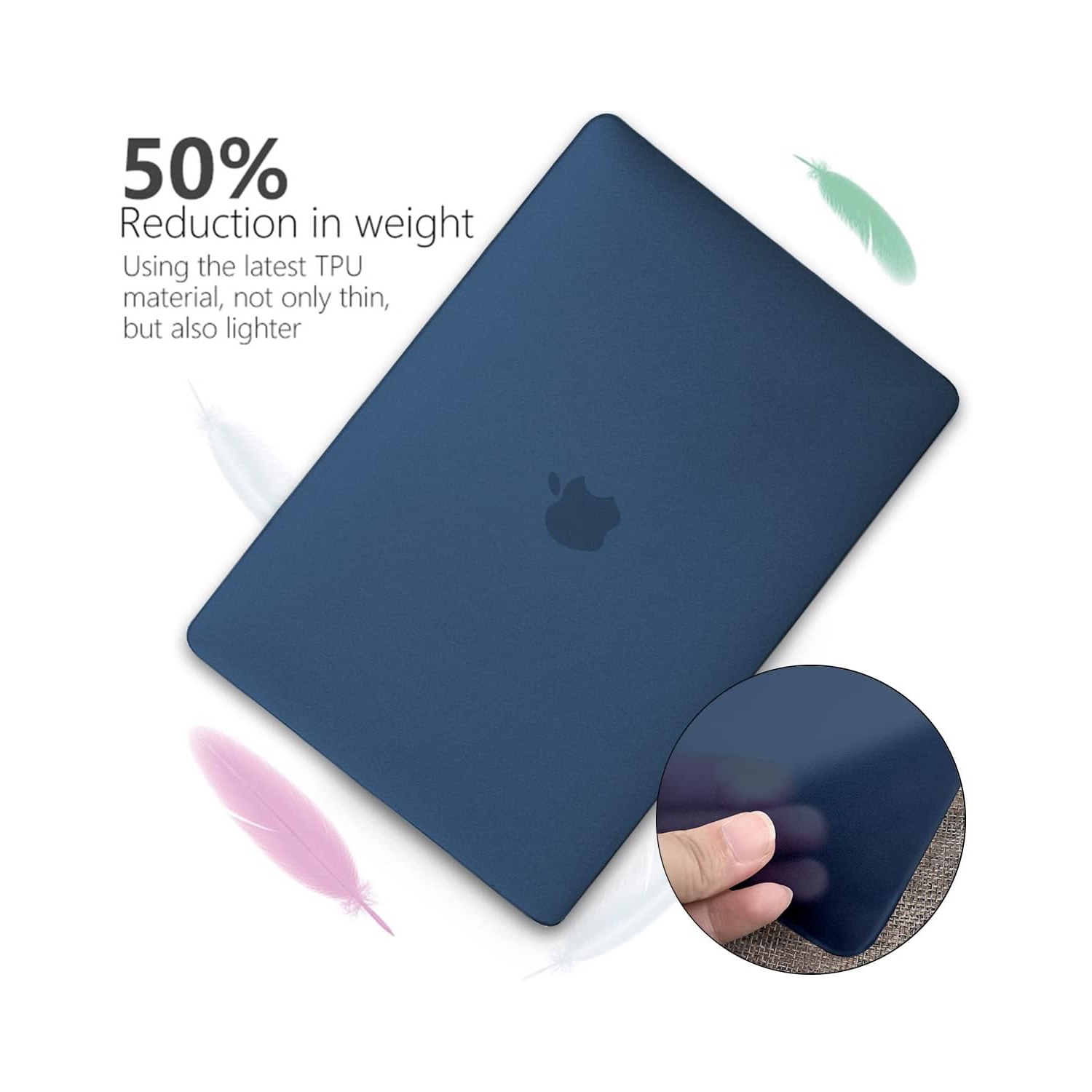 for 13 inch MacBook Air Case 2021 2020 2019 2018, Ultra-Thin Lightweight Cover for MacBook Air 13.3 M1 A2337