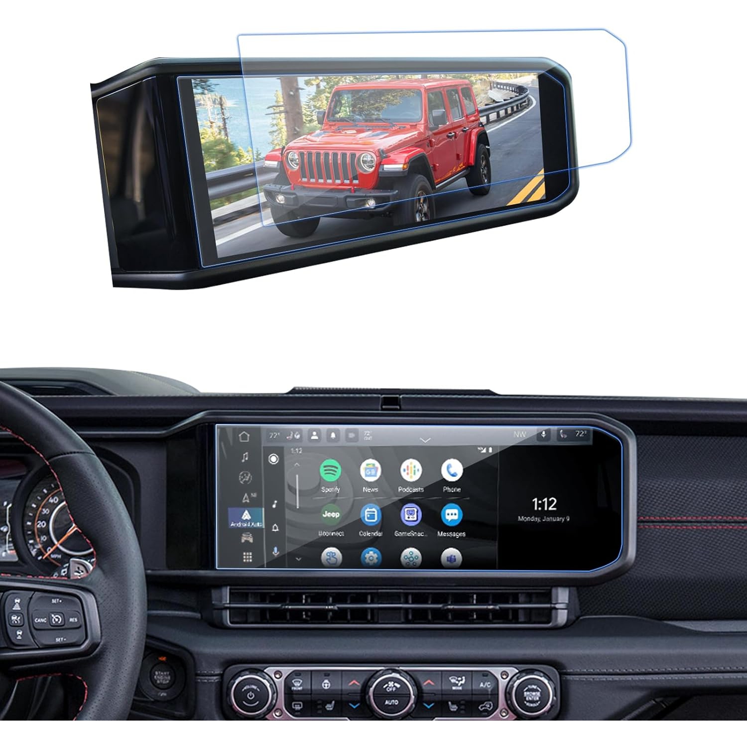 Pour 2PCS 2024 Wrangler JL&2024 Accessoires Gladiator pour 2024 mise à niveau Wrangler JL/2024 Gladiator Rubicon Nano