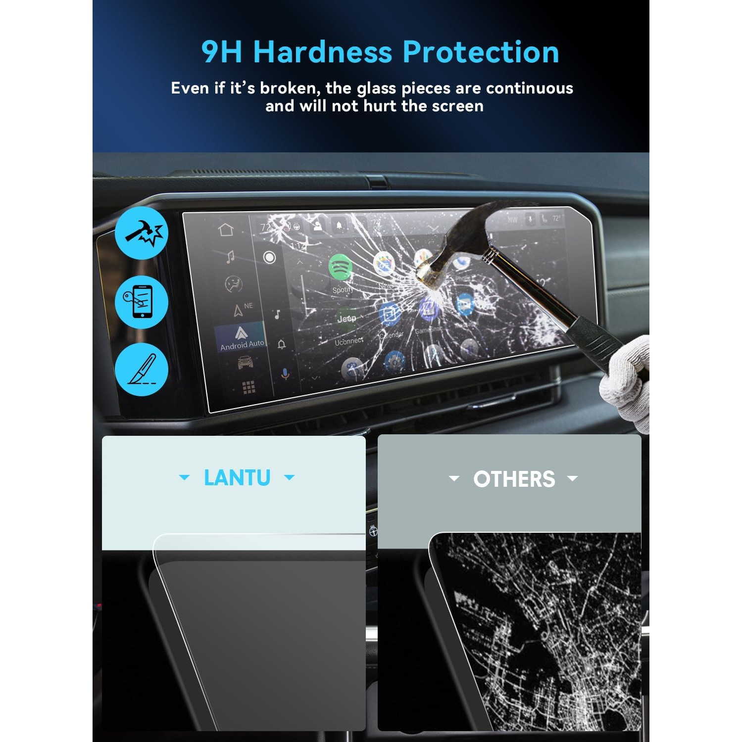 Pour 2PCS 2024 Wrangler JL&2024 Accessoires Gladiator pour 2024 mise à niveau Wrangler JL/2024 Gladiator Rubicon Nano