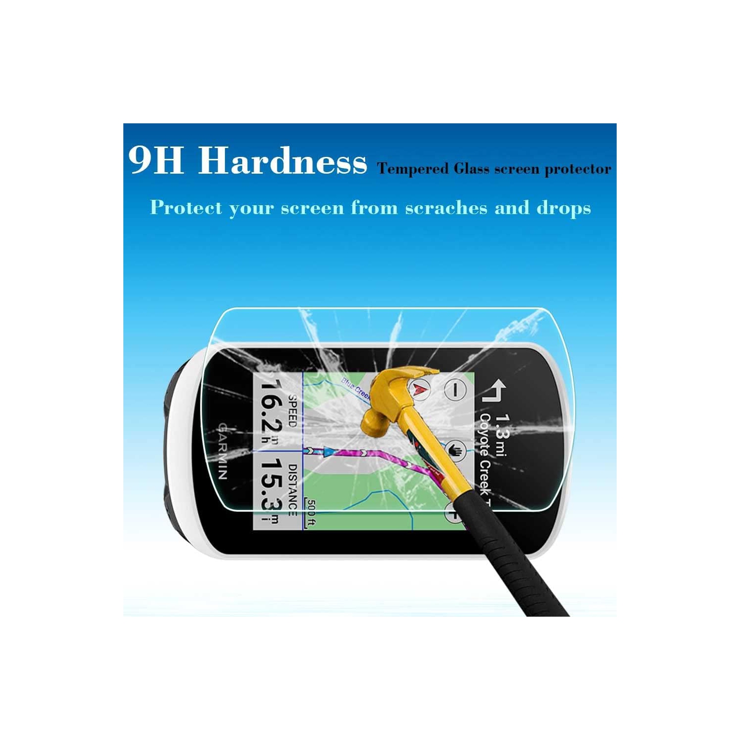 Protecteur d'écran pour Edge Explore 2 Navigator de Garmin [paquet de 3] LCD Dureté anticraque en verre trempé Gl 0,3&nbsp;mm 9H