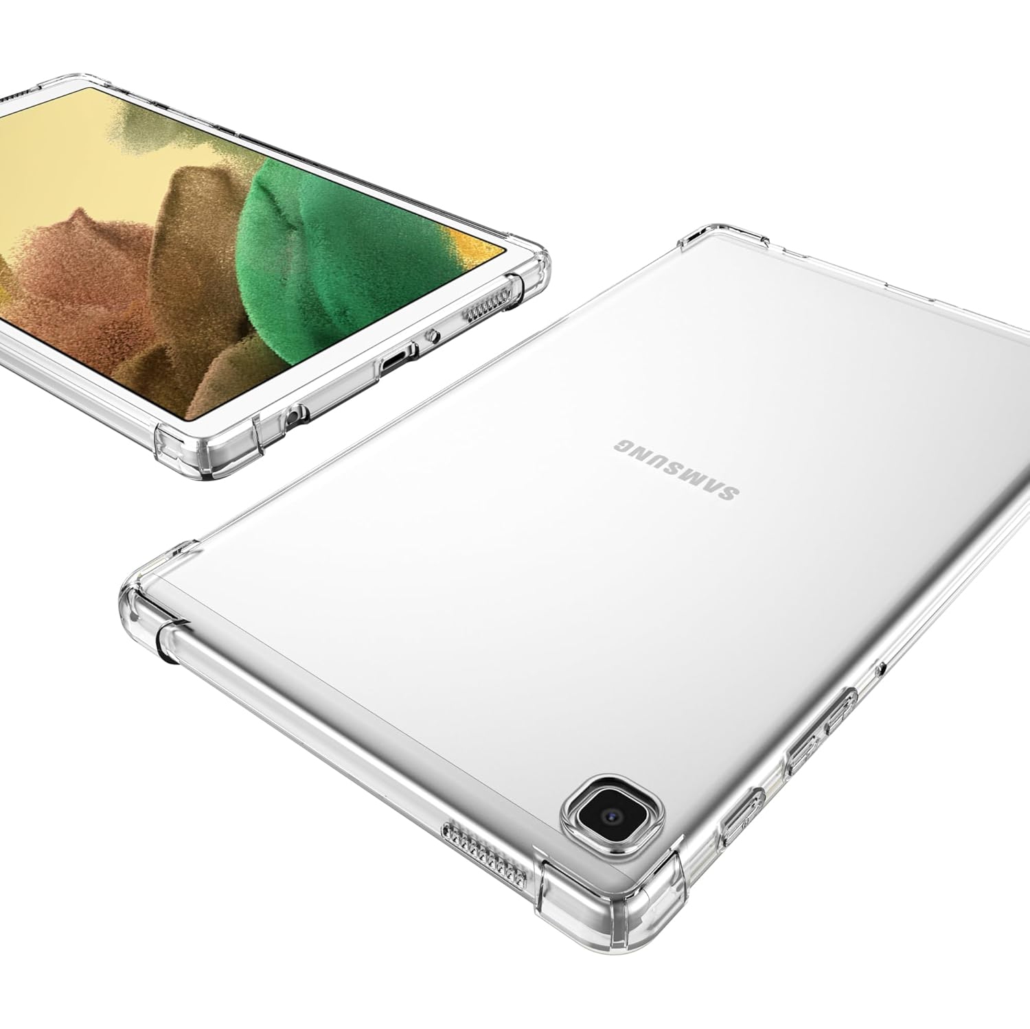 Clear Case for Samsung Galaxy Tab A7 Lite 8.7" 2021, Slim Lightweight Soft TPU Silicone