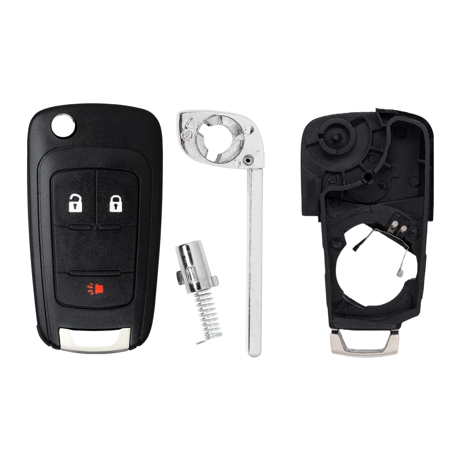 Car Keyless Entry Remote flip Key [ Shell CASE ] Compatible with Chevrolet Equinox Sonic Spark Trax
