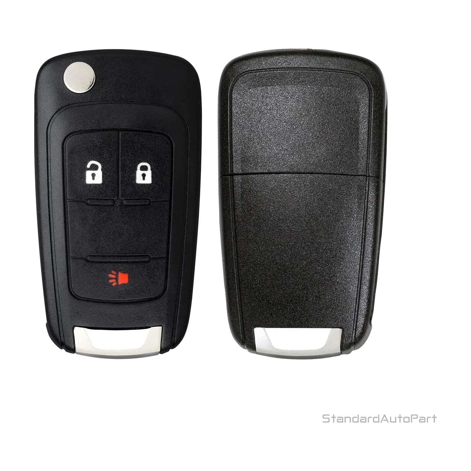 Car Keyless Entry Remote flip Key [ Shell CASE ] Compatible with Chevrolet Equinox Sonic Spark Trax