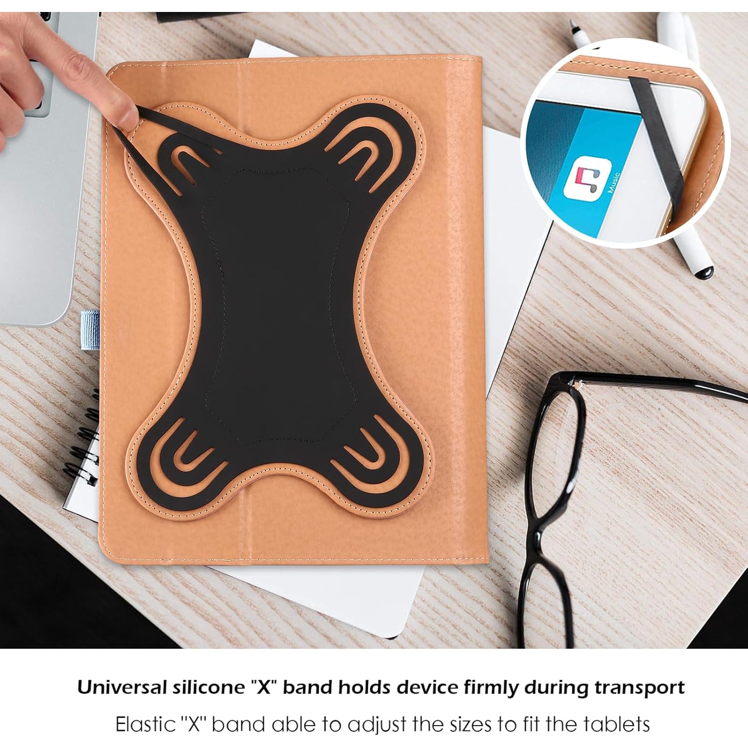 Étui universel pour tablette de 9 à 10,1&nbsp;po, étui folio avec support protecteur pour écran tactile Android de 9 10 10,1&nbsp;po