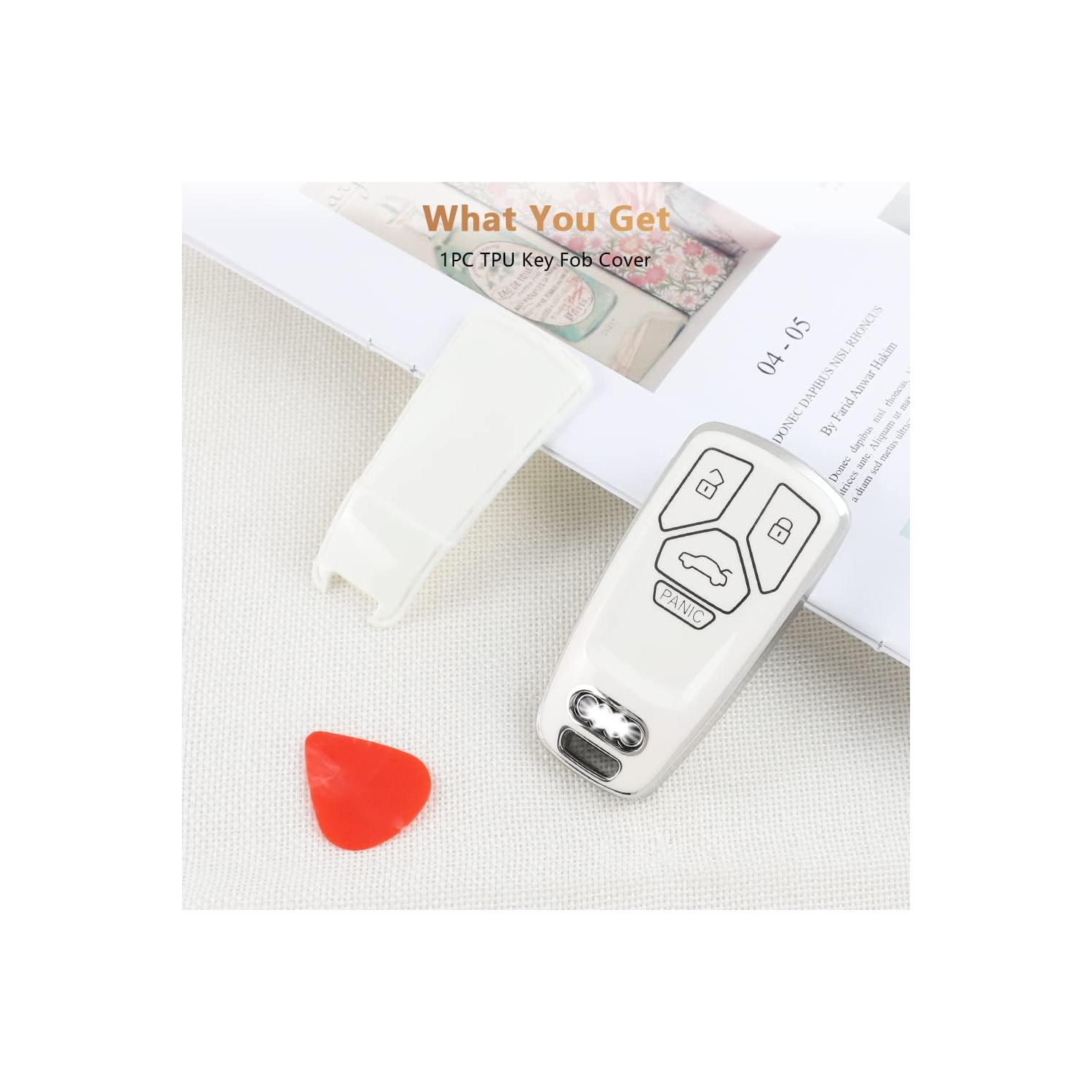 TPU Key Fob Cover for Audi Accessories White Gold Car Keys Case Shell Protector for Audi A4 A5 Q5 Q7 RS5 SQ5 S4