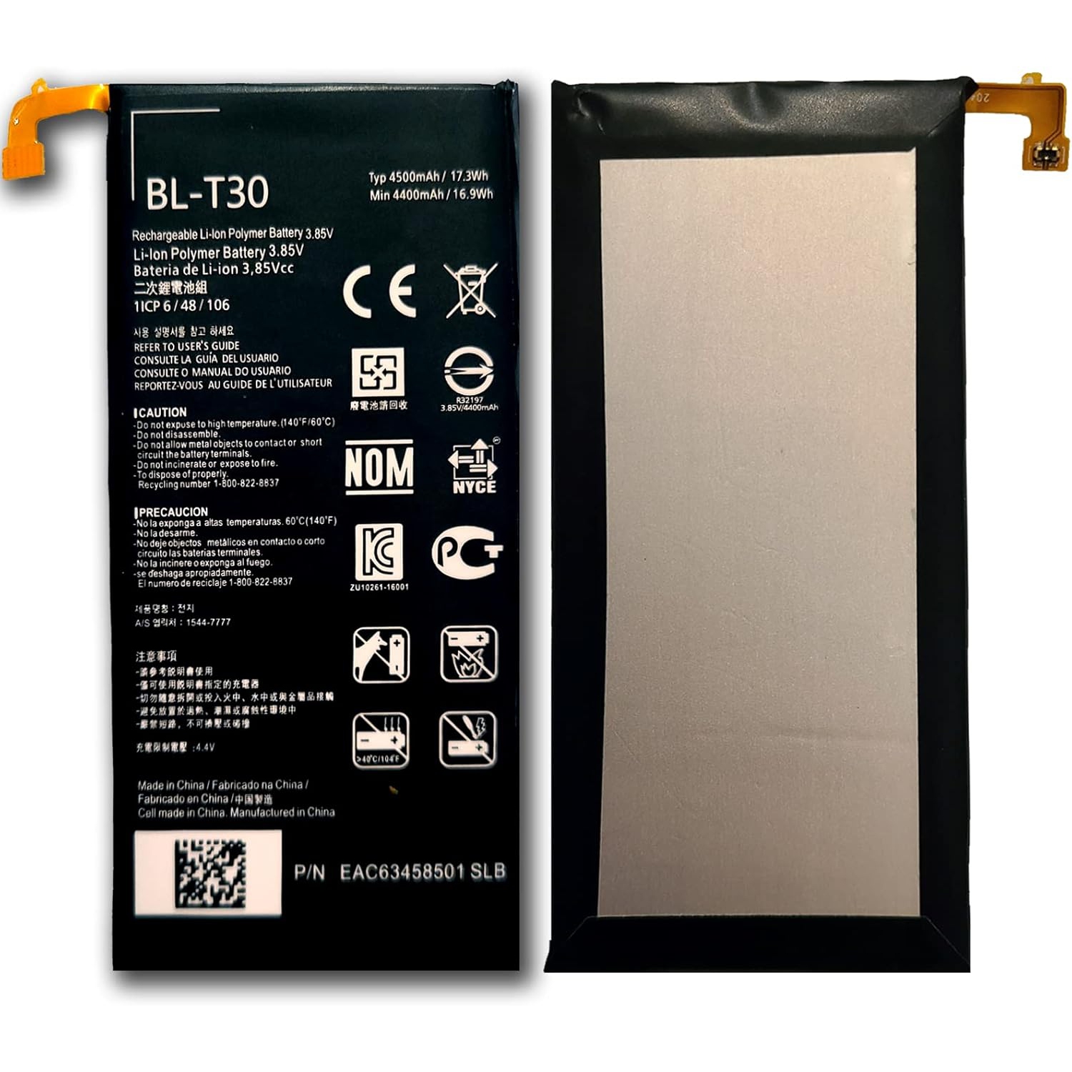 y Replacement for LG X Power 2 4500mAh BL-T30 y Replacement Tools M320G LGM320G M320F X500 (Basic