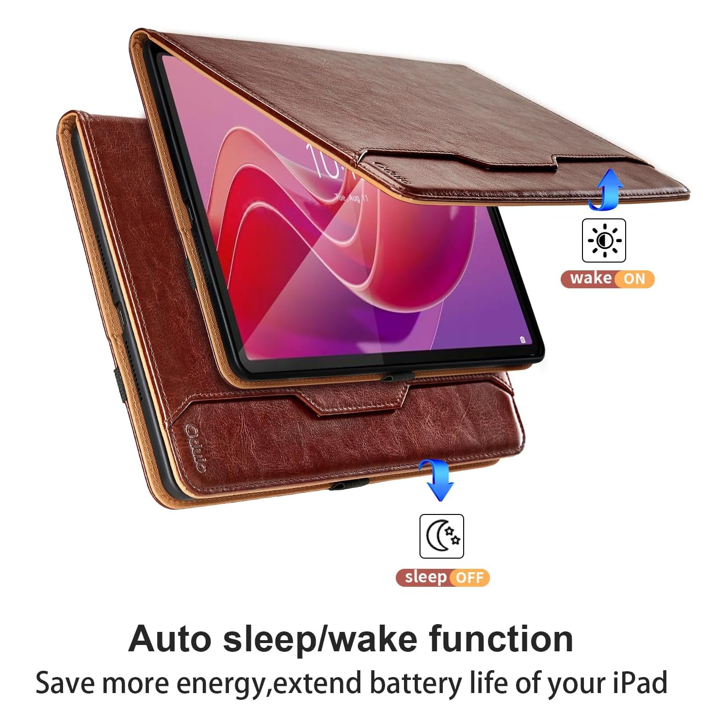 Étui pour tablette Lenovo Tab M11 de 11&nbsp;po 2024, étui Lenovo Tablet M11 - étui folio Business Flip en cuir PU [auto Wake/Sleep]