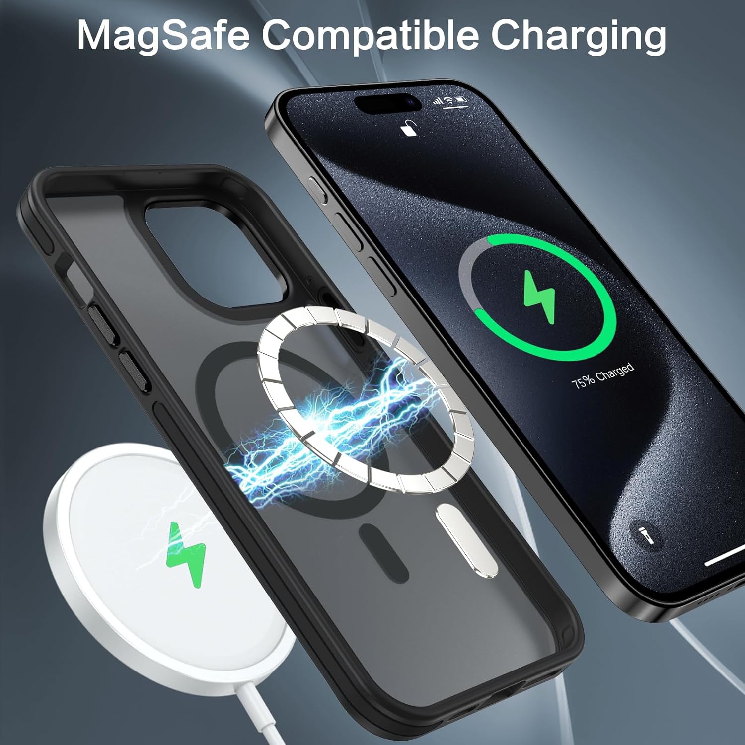 Case for iPhone 15 Pro Max, iPhone 15 Pro Max Phone Case Compatible with Magsafe Military-Grade Protection