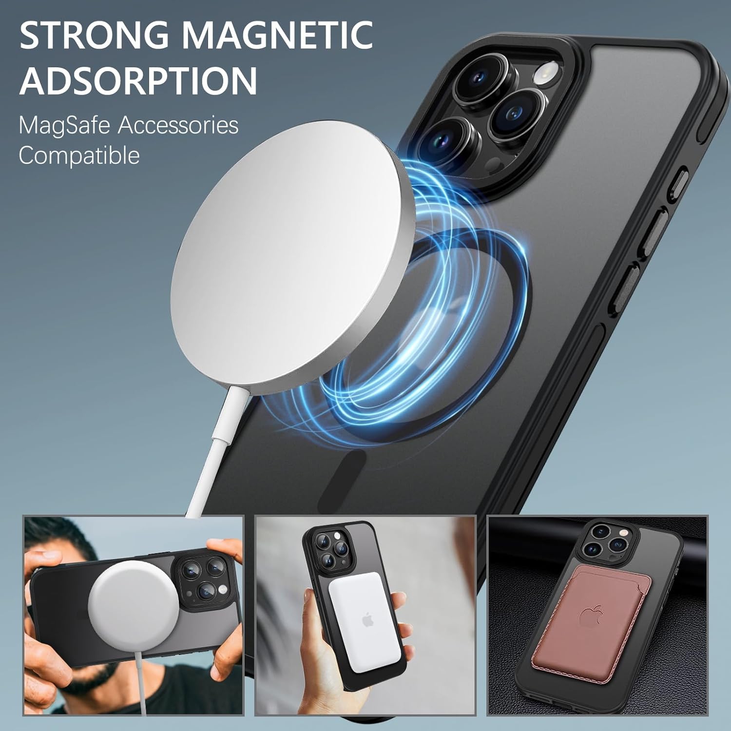 Case for iPhone 15 Pro Max, iPhone 15 Pro Max Phone Case Compatible with Magsafe Military-Grade Protection