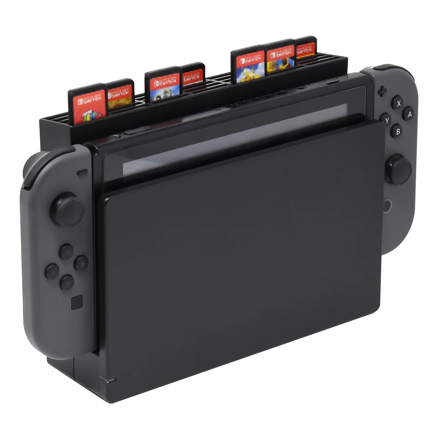Stockage de jeu pour Switch/Switch O avec 28 fentes de jeu compatible avec la station d'accueil Switch/Switch O.