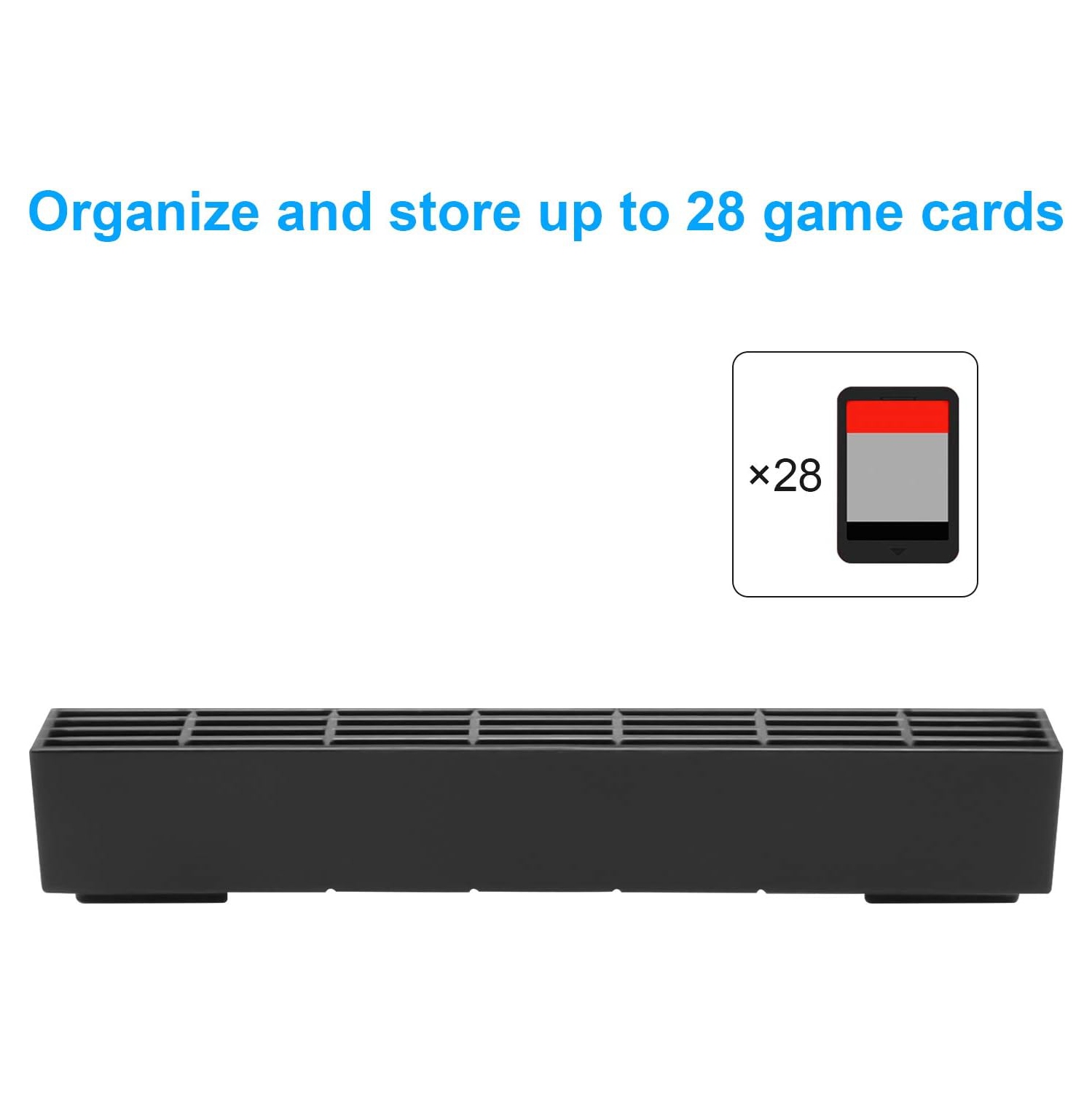 Stockage de jeu pour Switch/Switch O avec 28 fentes de jeu compatible avec la station d'accueil Switch/Switch O.