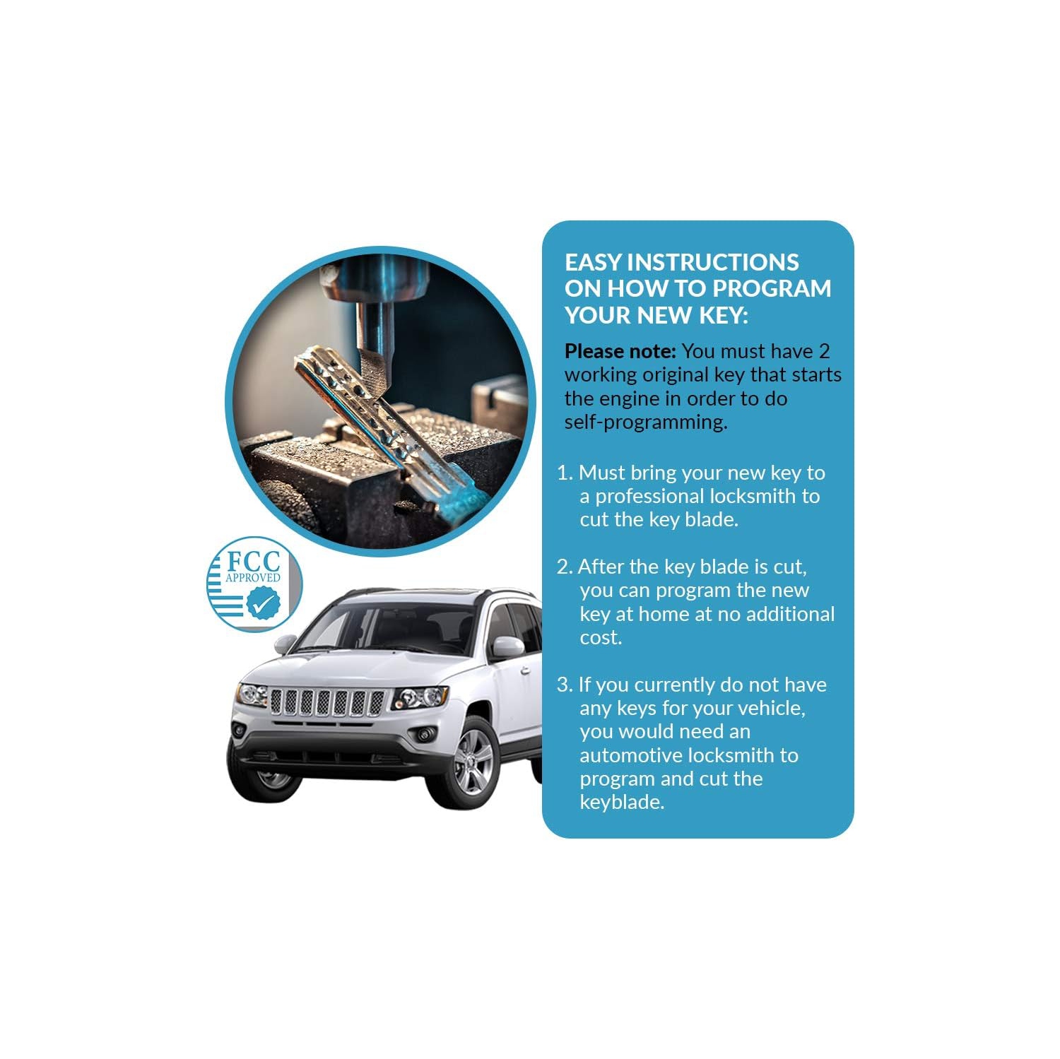 Keyless Entry Remote Car Key Replacement for Vehicles That Use 4 Button OHT692713AA - 2 Pack