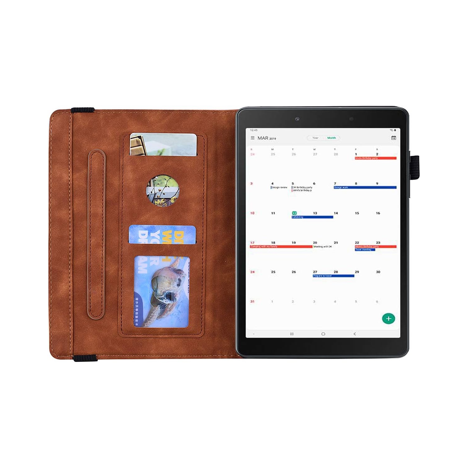 Case for Galaxy Tab A 2016 10.1 inch SM-T580/SM-T585, Premium PU Leather Flip Folio Tablet Protective Shell