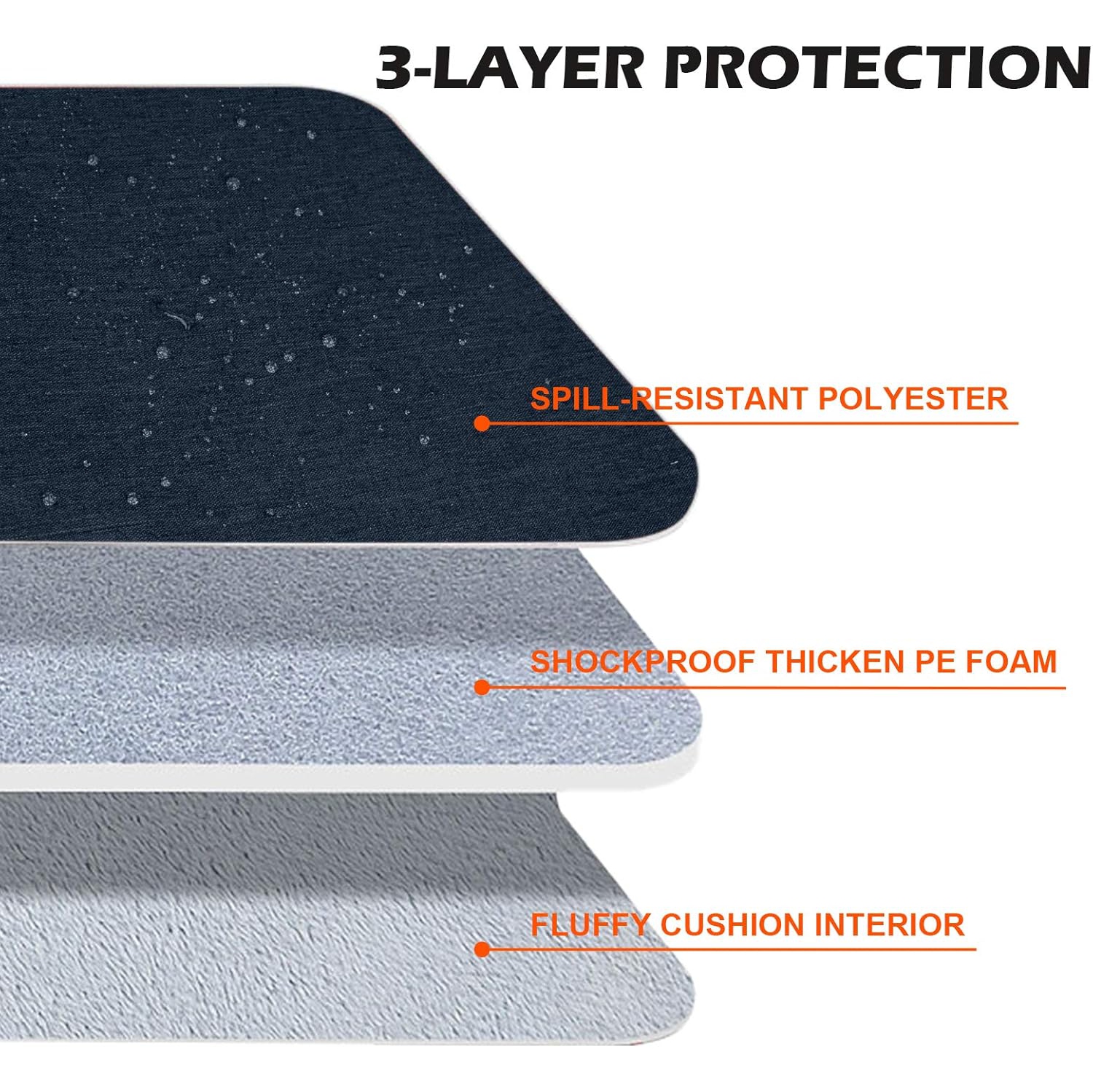 Housse pour portable de 15,6&nbsp;po RAINYEAR compatible avec ordinateur portatif Chromebook de 15,6&nbsp;po, sac à main avec poignée à l'avant