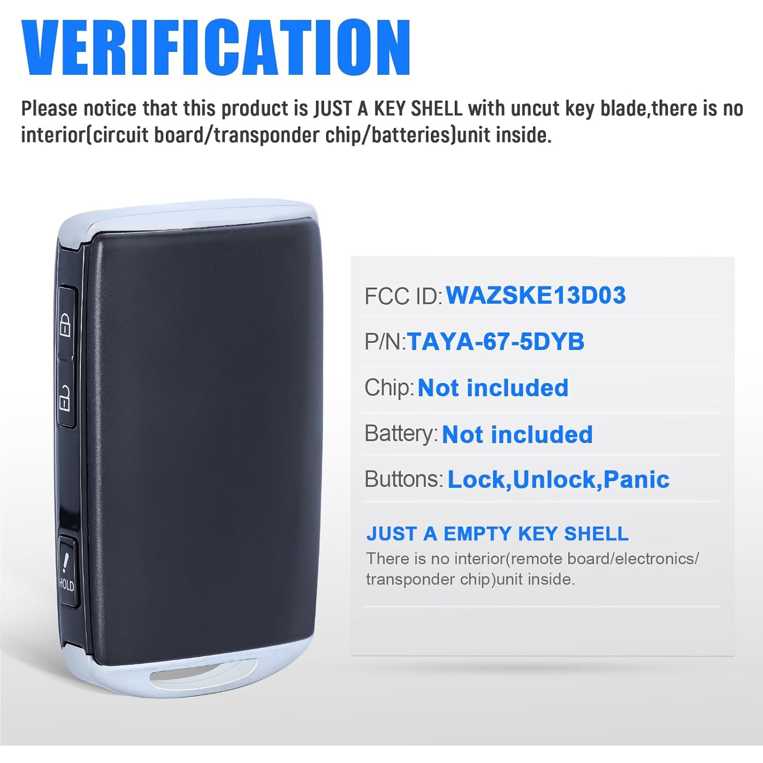 Couvre-coque de rechange pour porte-clés d'entrée pour Mazda CX-3 CX-5 2020 2021 WAZSKE13D03