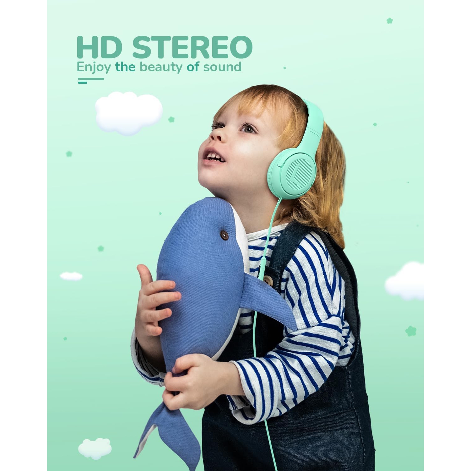 Écouteurs avec fil pour enfants avec sonnerie, casques d'écoute, limiteur de volume 85/94dB, 3,5&nbsp;mm