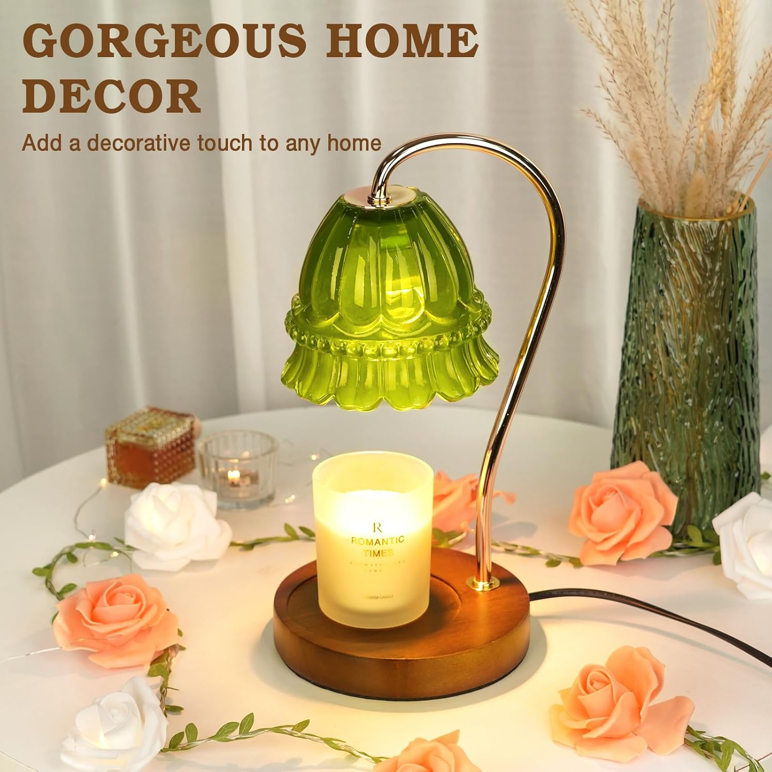 Candle Warmer Lamp with Timer, Flower Candle Warmer Lamp Gift, Birthday Gifts for Women, Mom, Female Friend, Candle Lamp Warmer Gifts