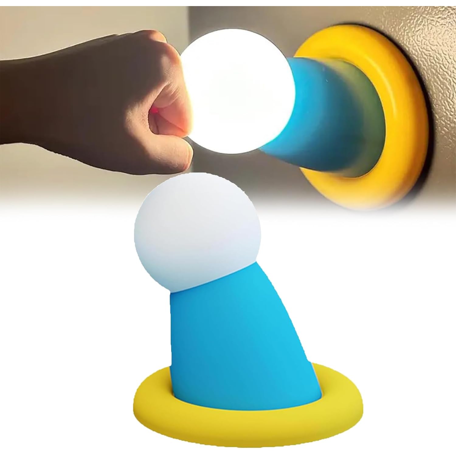 1-pcs Round Hand Clapping Lamp, Silicone Novelty Hand Lamp, Silicone Novelty Magnetic Night Lamp, 3 Level Adjustable, 30-Minute Adjustable Timing Fun