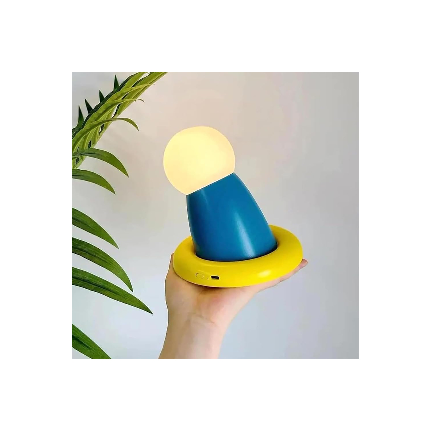 1-pcs Round Hand Clapping Lamp, Silicone Novelty Hand Lamp, Silicone Novelty Magnetic Night Lamp, 3 Level Adjustable, 30-Minute Adjustable Timing Fun