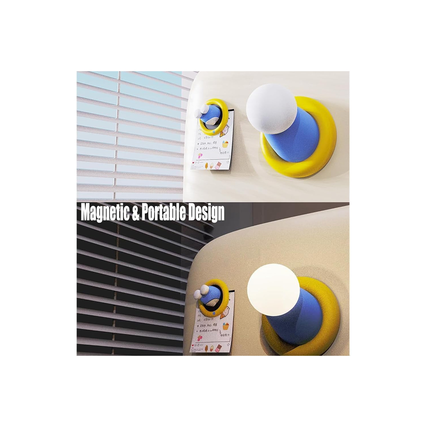 1-pcs Round Hand Clapping Lamp, Silicone Novelty Hand Lamp, Silicone Novelty Magnetic Night Lamp, 3 Level Adjustable, 30-Minute Adjustable Timing Fun