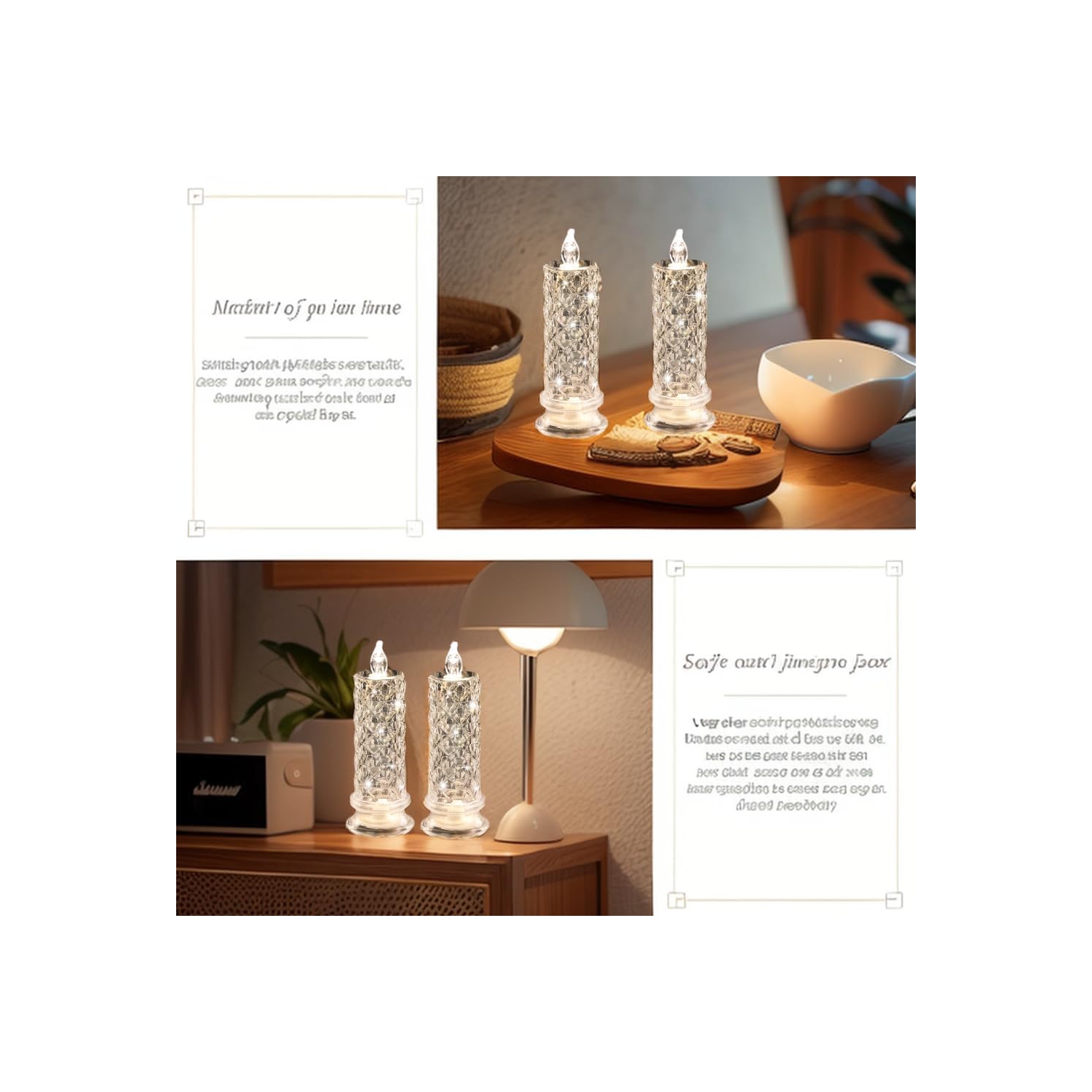 Rose Shadow LED Flameless Candles, 6PCS Romantic Battery Operated Candles Led Pillar Candles for Valentine's Day Romantic Propose Anniversary Wedding