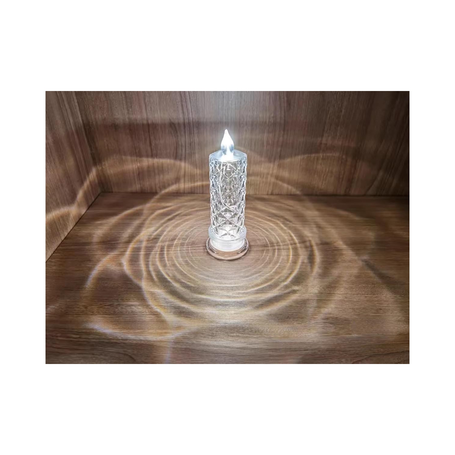 Bougies sans flamme Rose Shadow LED, 4PCS Bougies romantiques à piles Bougies piliers DEL pour la Saint-Valentin Proposer anniversaire de mariage