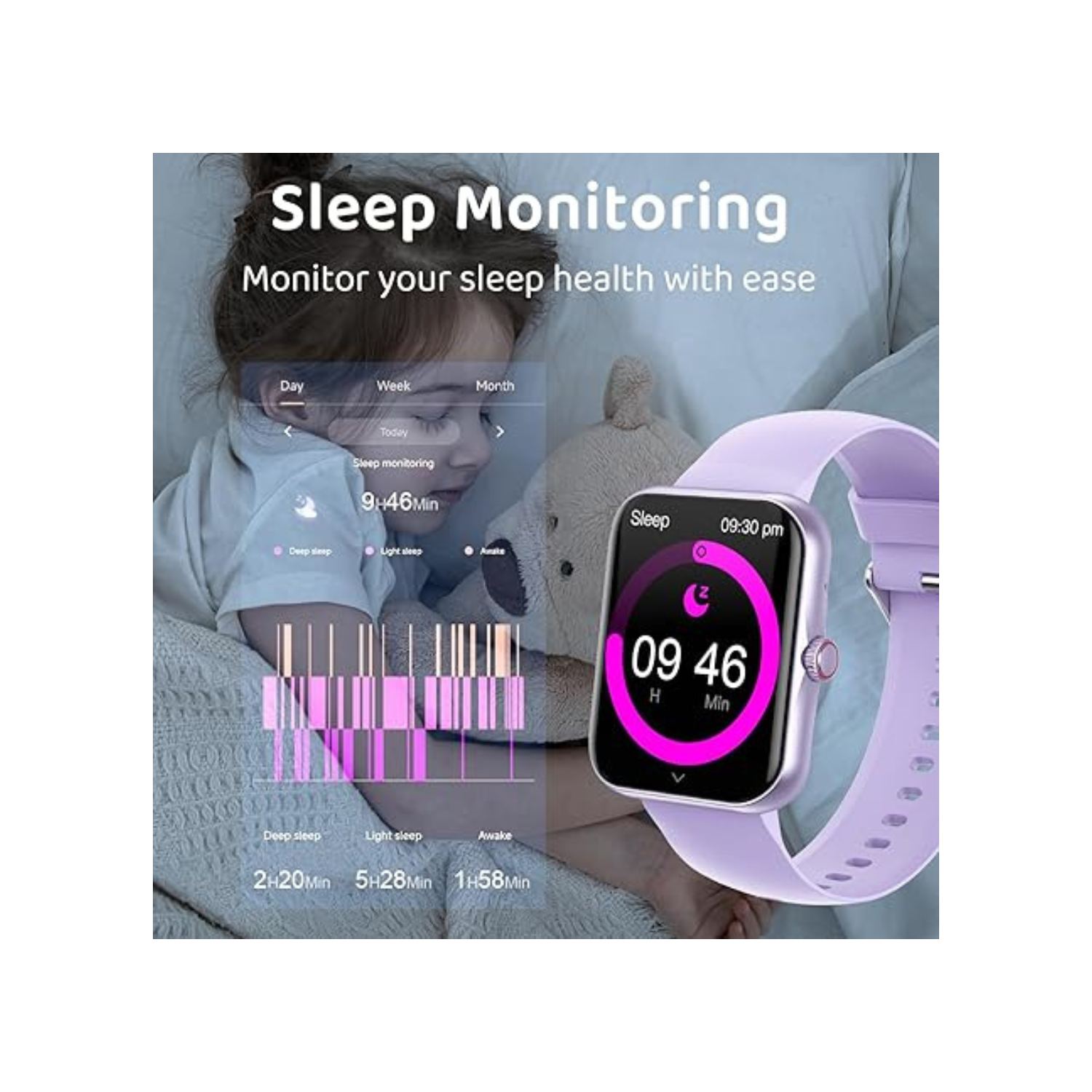 Kids Smart Watch for Boys Girls Sport,Smartwatch Fitness Tracker with 37 Sports Modes,DIY Watch Touchscreen,Heart Rate Blood Oxygen,Sleep