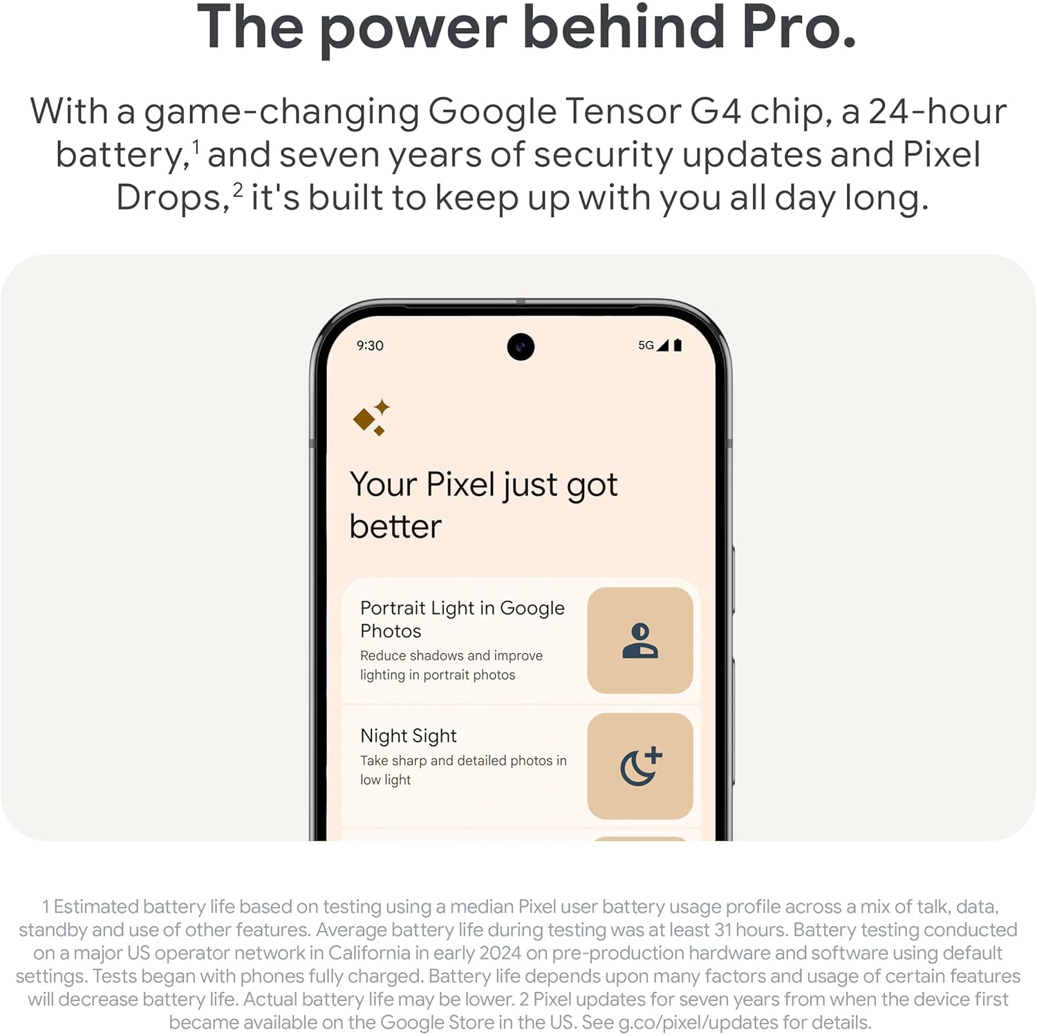 Pixel 9 Pro 128&nbsp;Go de Google - Porcelaine - Déverrouillé