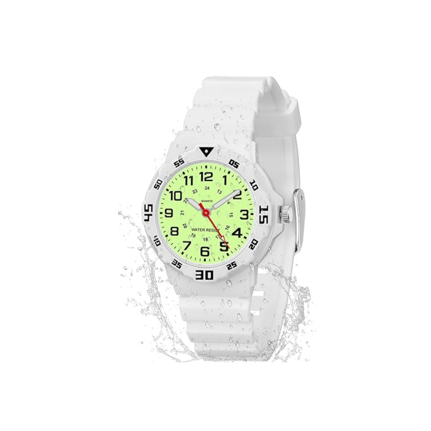 SOCICO Children Analog Watch Waterproof Time Teaching Easy to Read for Ages 4-12 Kids Boys Girls Watch Soft Band Wrist Watch Christmas Gift for Kids