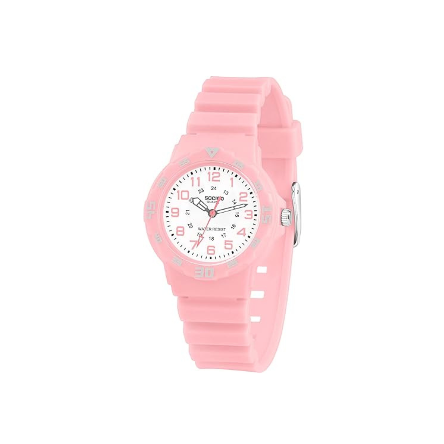 SOCICO Children Analog Watch Waterproof Time Teaching Easy to Read for Ages 4-12 Kids Boys Girls Watch Soft Band Wrist Watch Christmas Gift for Kids