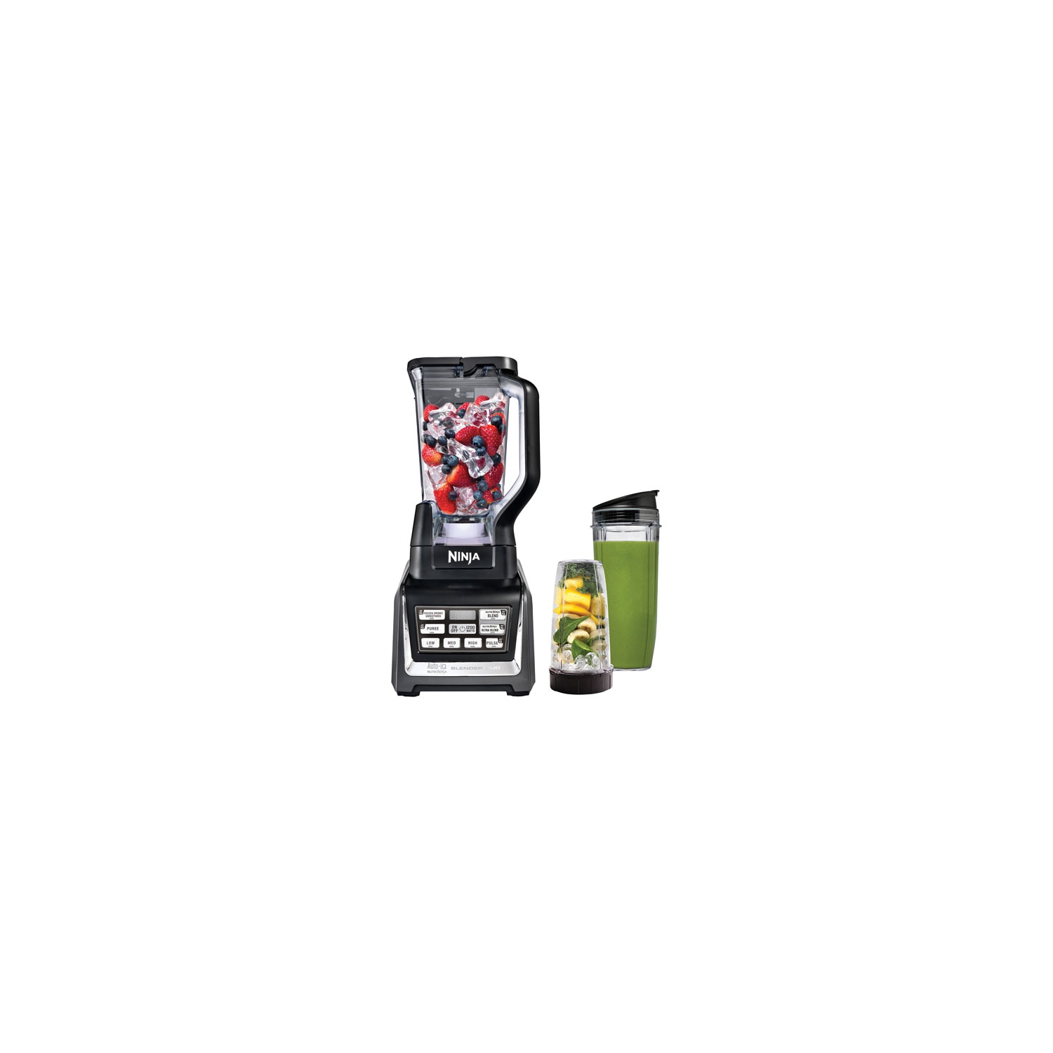 Mélangeur sur socle Nutri Ninja Duo Auto-iQ 1300&nbsp;W de Ninja avec tasses Nutri Ninja BL641C - Remis à neuf