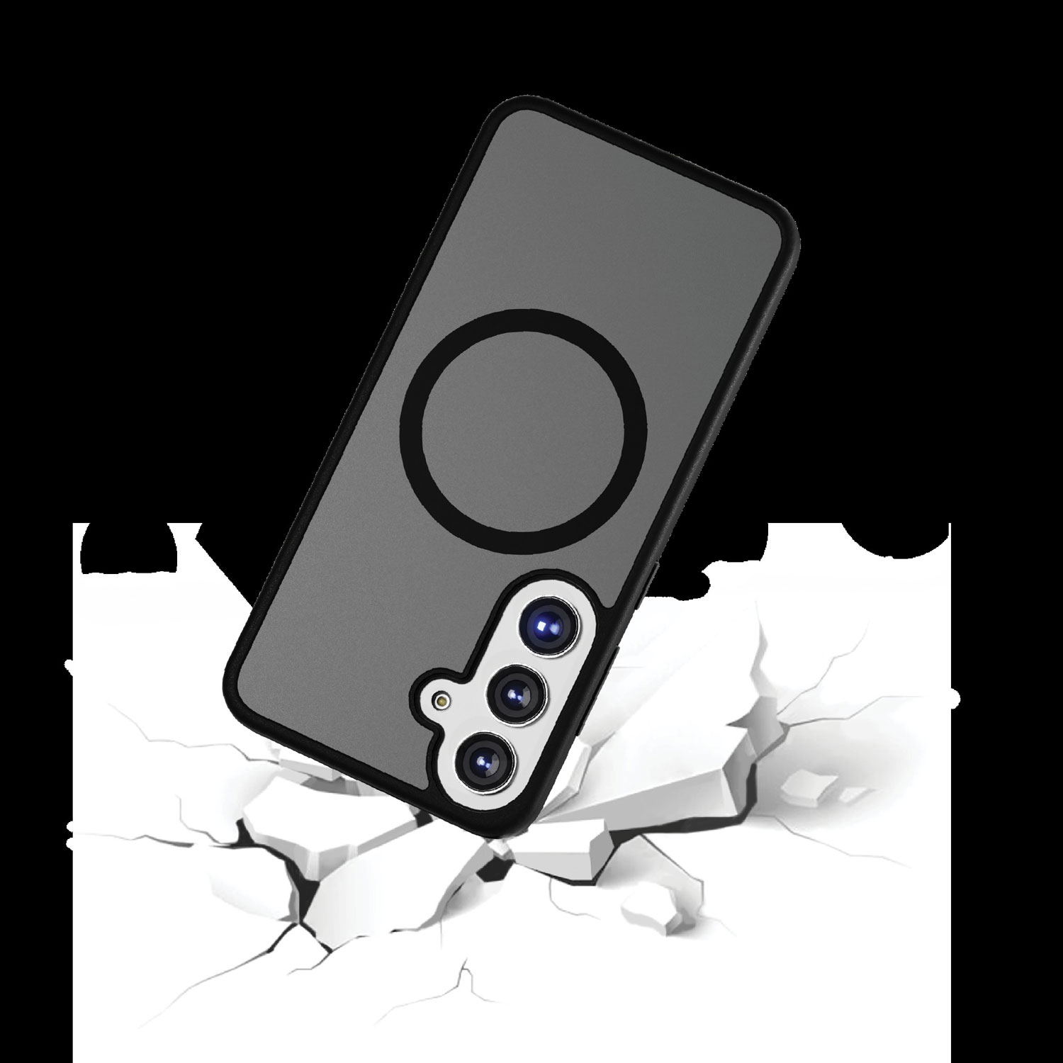 Étui robuste GlideGuard de TUFF8 avec MagSafe pour Galaxy S25+ - Noir fumé