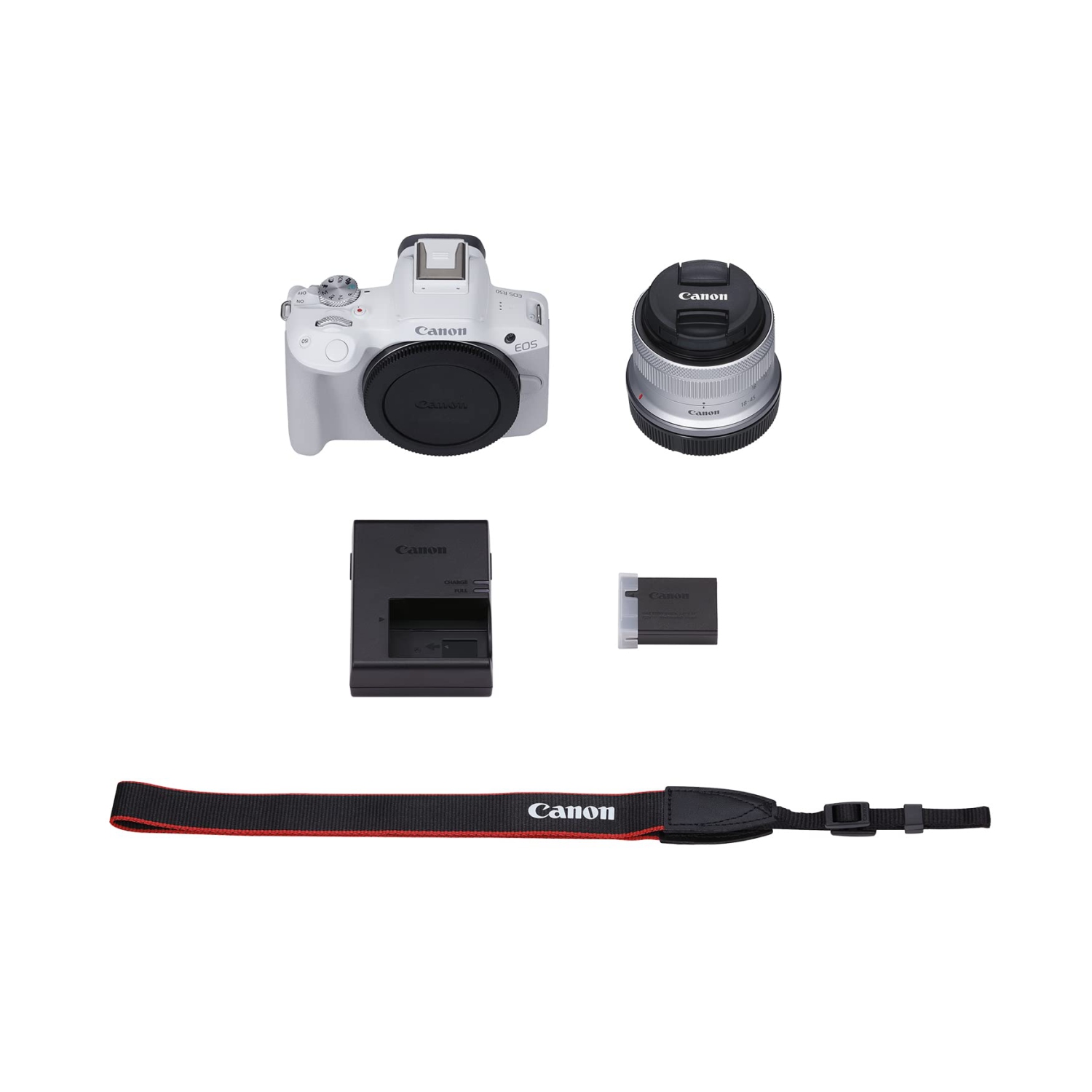 Canon EOS R50 Mirrorless Camera with 18-45mm Lens + 64GB Card + Bag + More