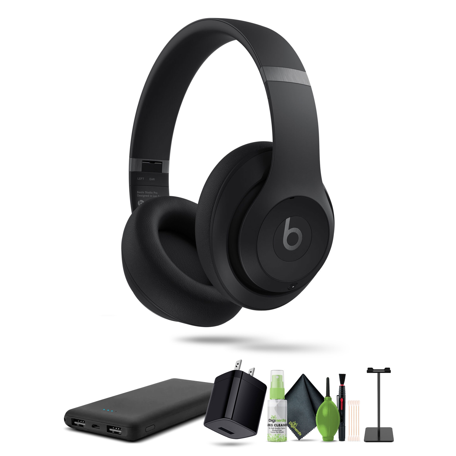 Beats Studio Pro Wireless Over-Ear Headphones (Black) Bundle