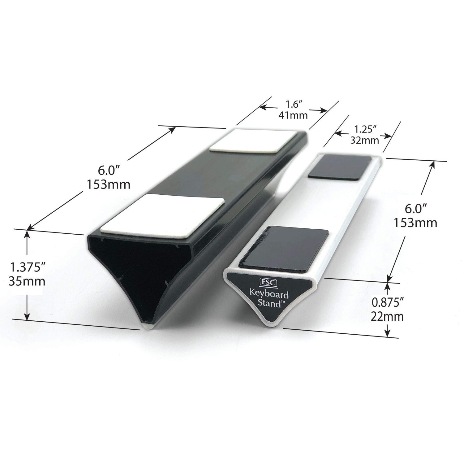 Computer Keyboard and Laptop Stand, Ergonomic Angles and Tilt, Two Sizes of Stands Included, Compatible with Flat-Back Keyboard Only