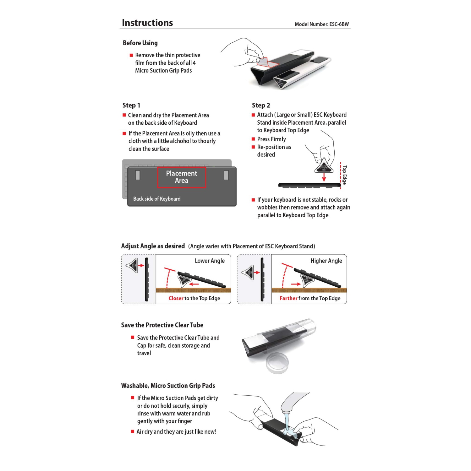 Computer Keyboard and Laptop Stand, Ergonomic Angles and Tilt, Two Sizes of Stands Included, Compatible with Flat-Back Keyboard Only