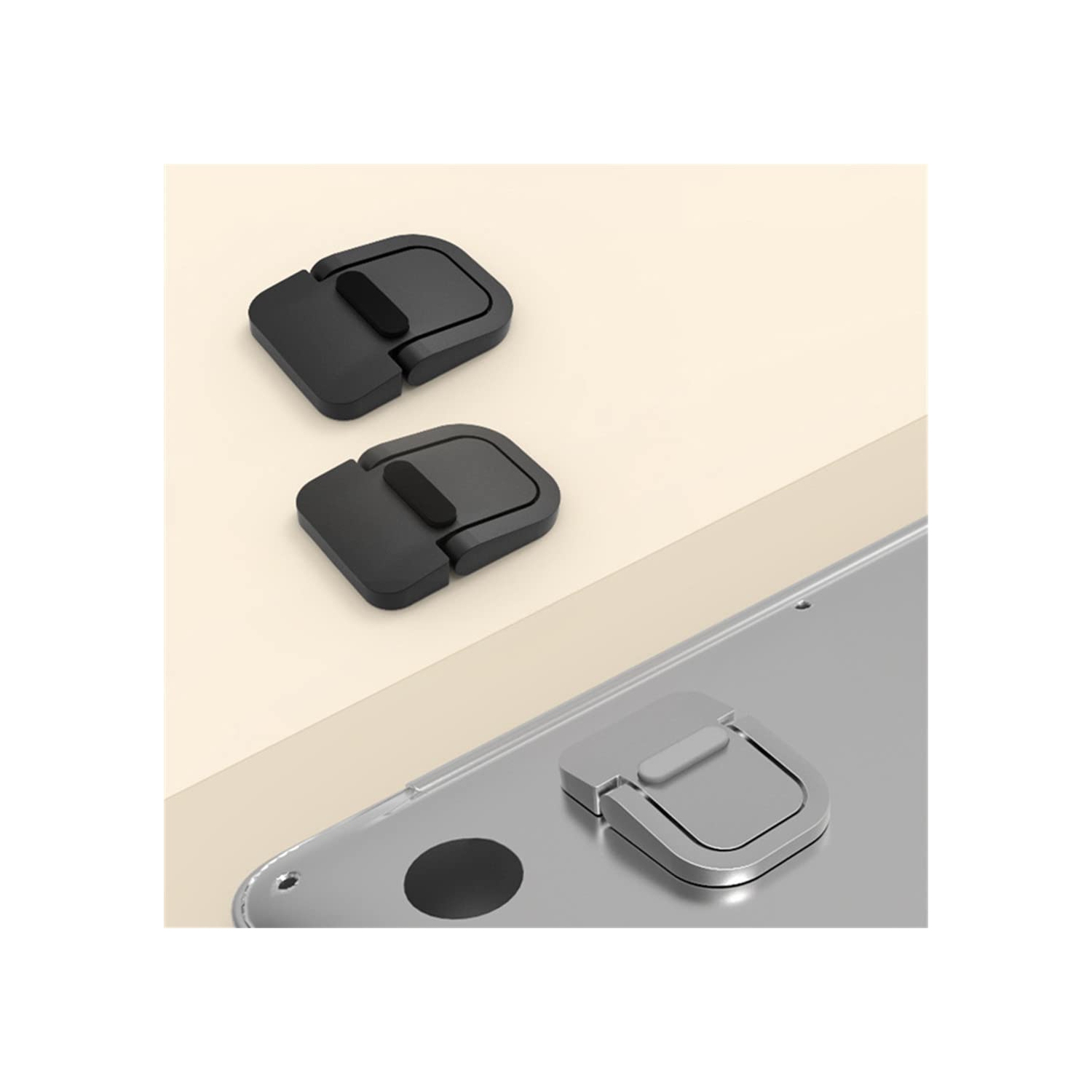 Portable Keyboard Riser, Mini Invisible Laptop Stand for Desk Computer Keyboard MacBook Notebook Stand Riser Aluminum (Black)