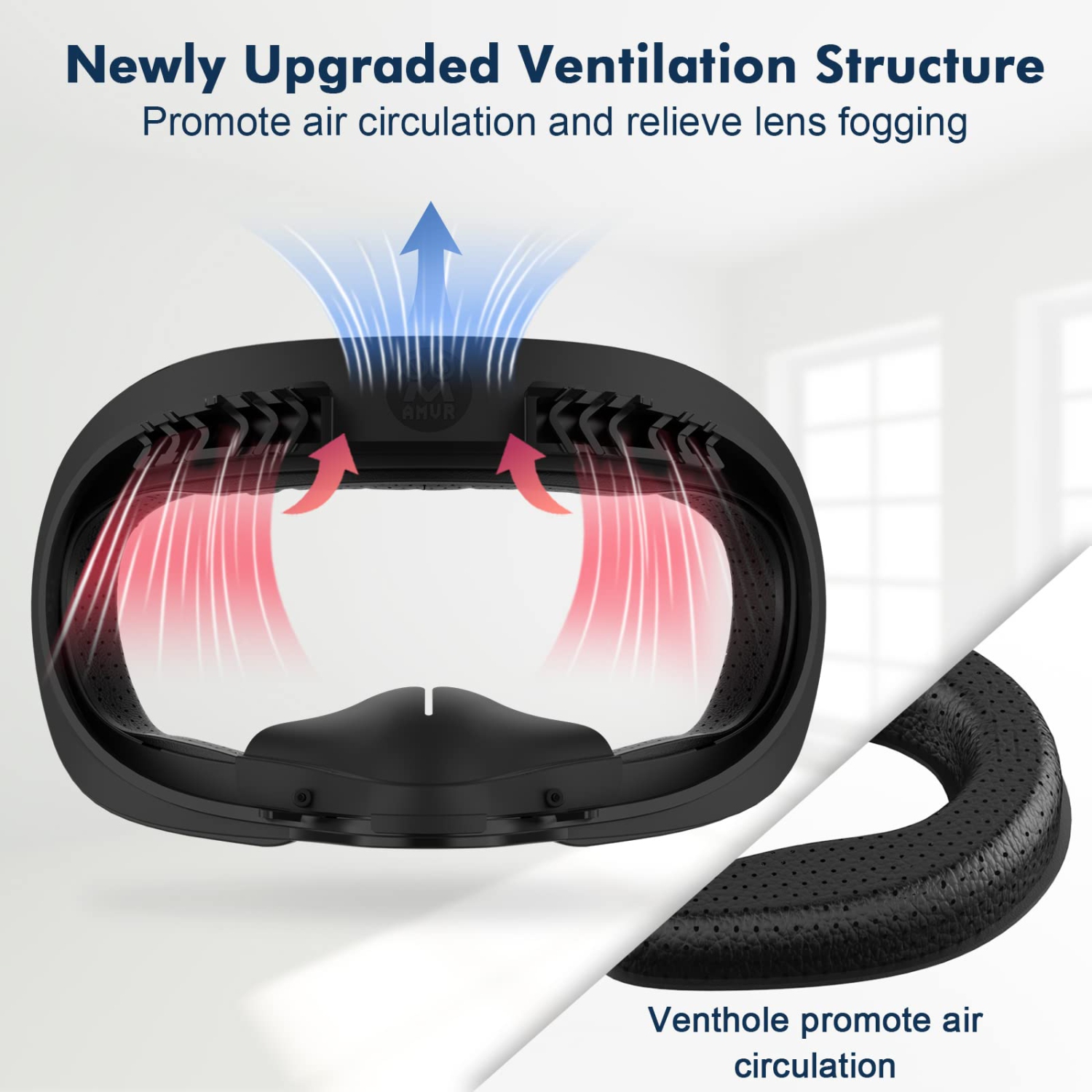 Face Pad Compatible with Quest 2 Accessories, Face Pad Foam Replacement, with Fitness Facial Interface, Breathable PU Face Cushion and Lens