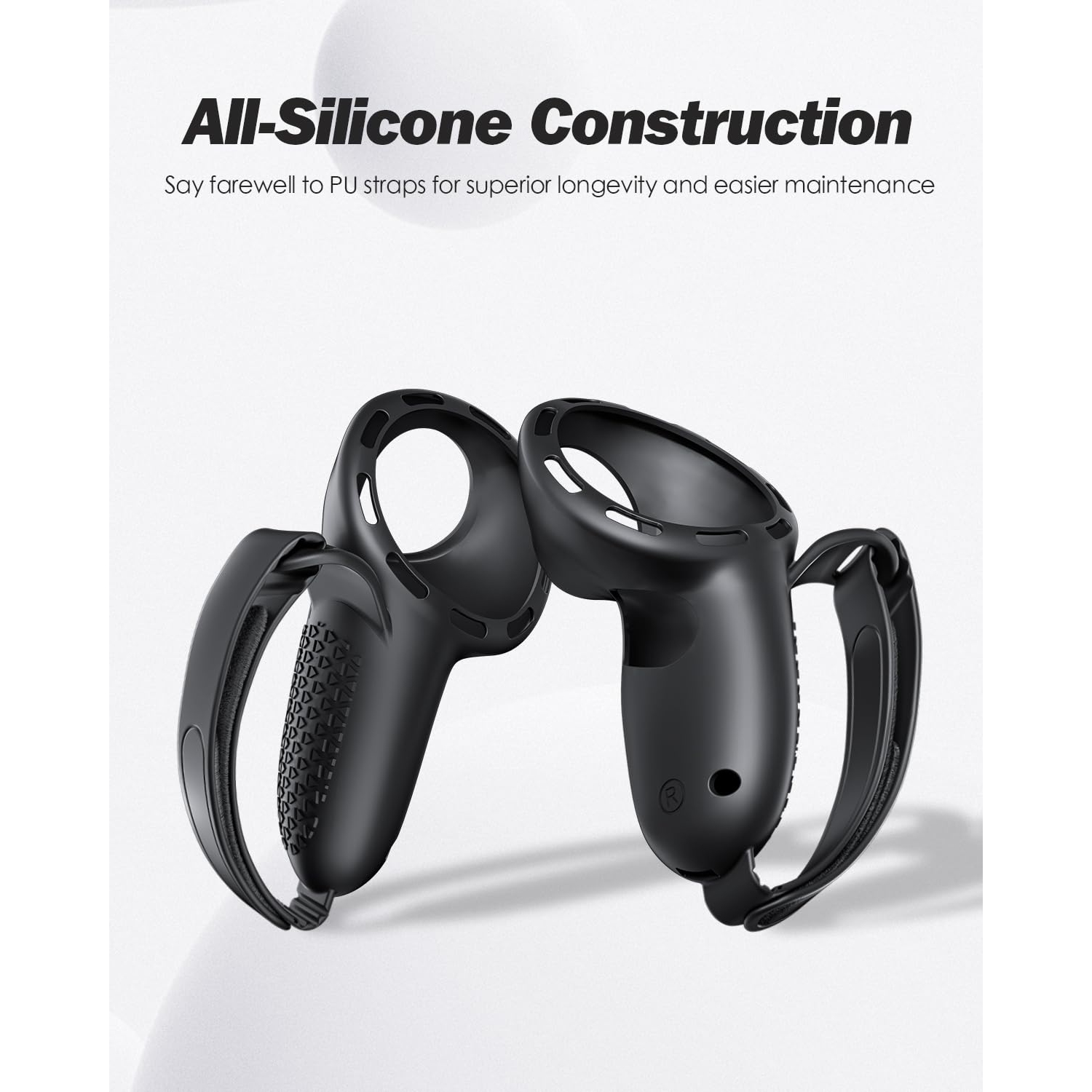 Controller Grips Cover for Meta Quest 3S/Quest 3, Anti-Slip Texture - VR Accessories Compatible with Quest 3S/Quest 3, Silicone Controller Grips