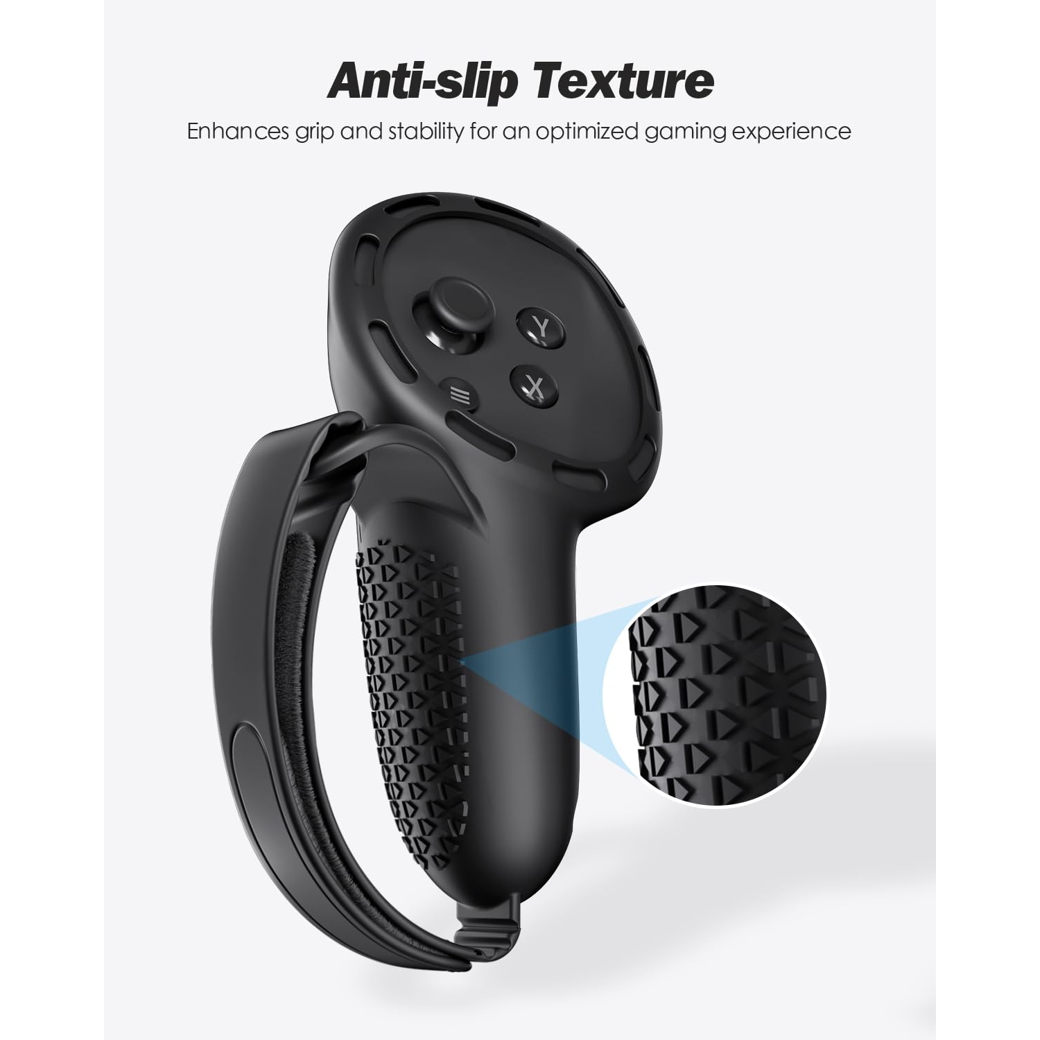 Controller Grips Cover for Meta Quest 3S/Quest 3, Anti-Slip Texture - VR Accessories Compatible with Quest 3S/Quest 3, Silicone Controller Grips