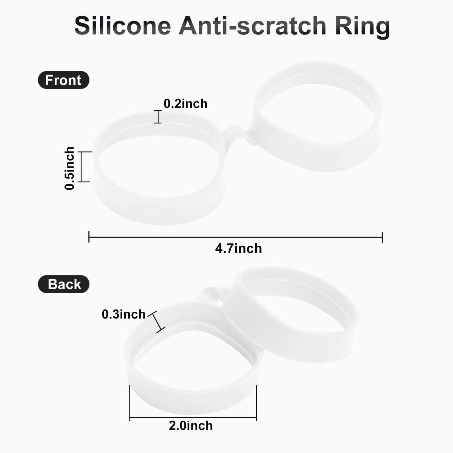 Silicone Anti-Scratch Lens Protector - VR Glasses Spacer Compatible for Oculus Quest 2 - VR Accessories Prevent Your Glasses from Scratching VR Lenses