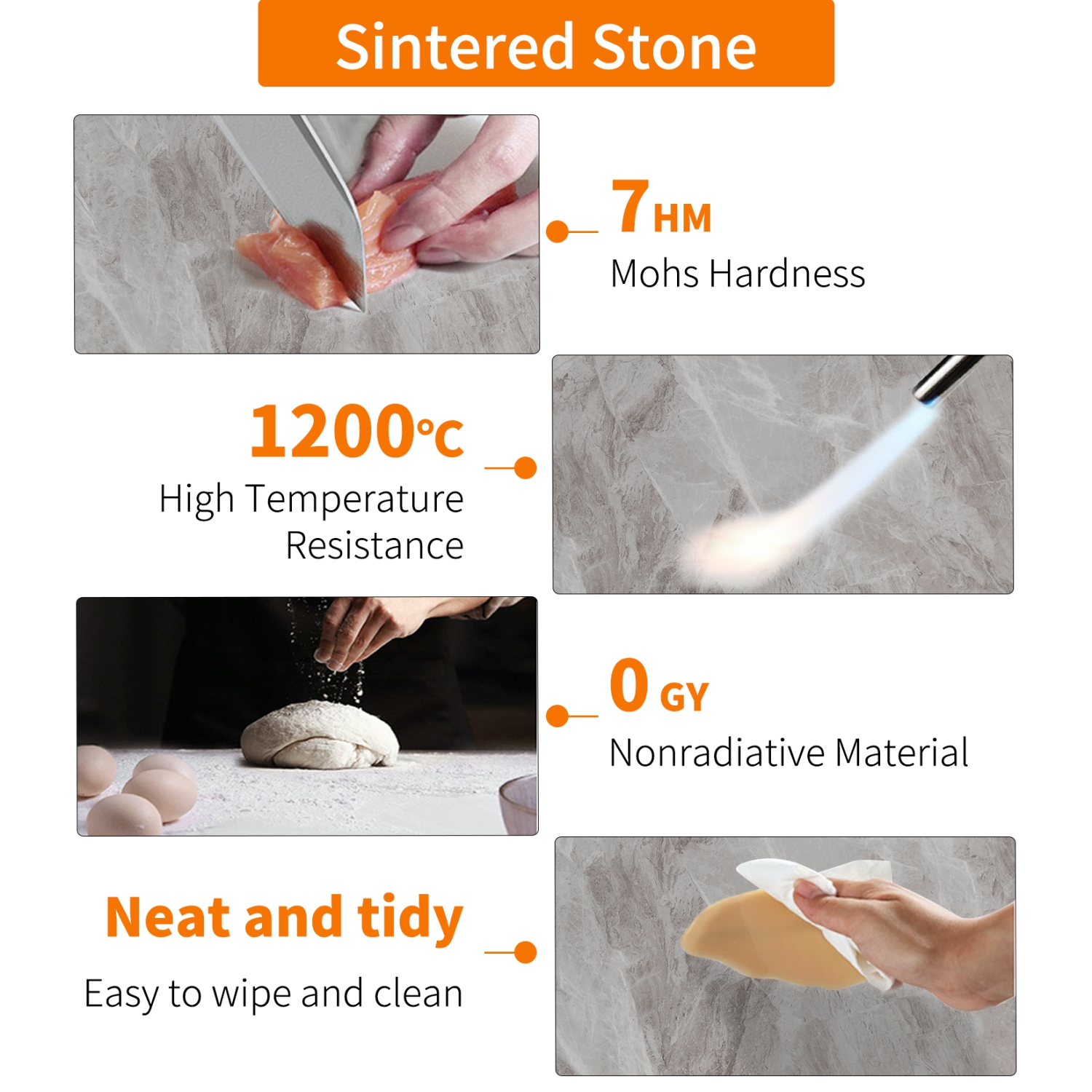 48 x 28 Inch Kitchen Dining Table:Modern Rectangular Breakfast Table Sintered Stone Marble Effect Table Top with Tapered Metal Legs for Restaurant