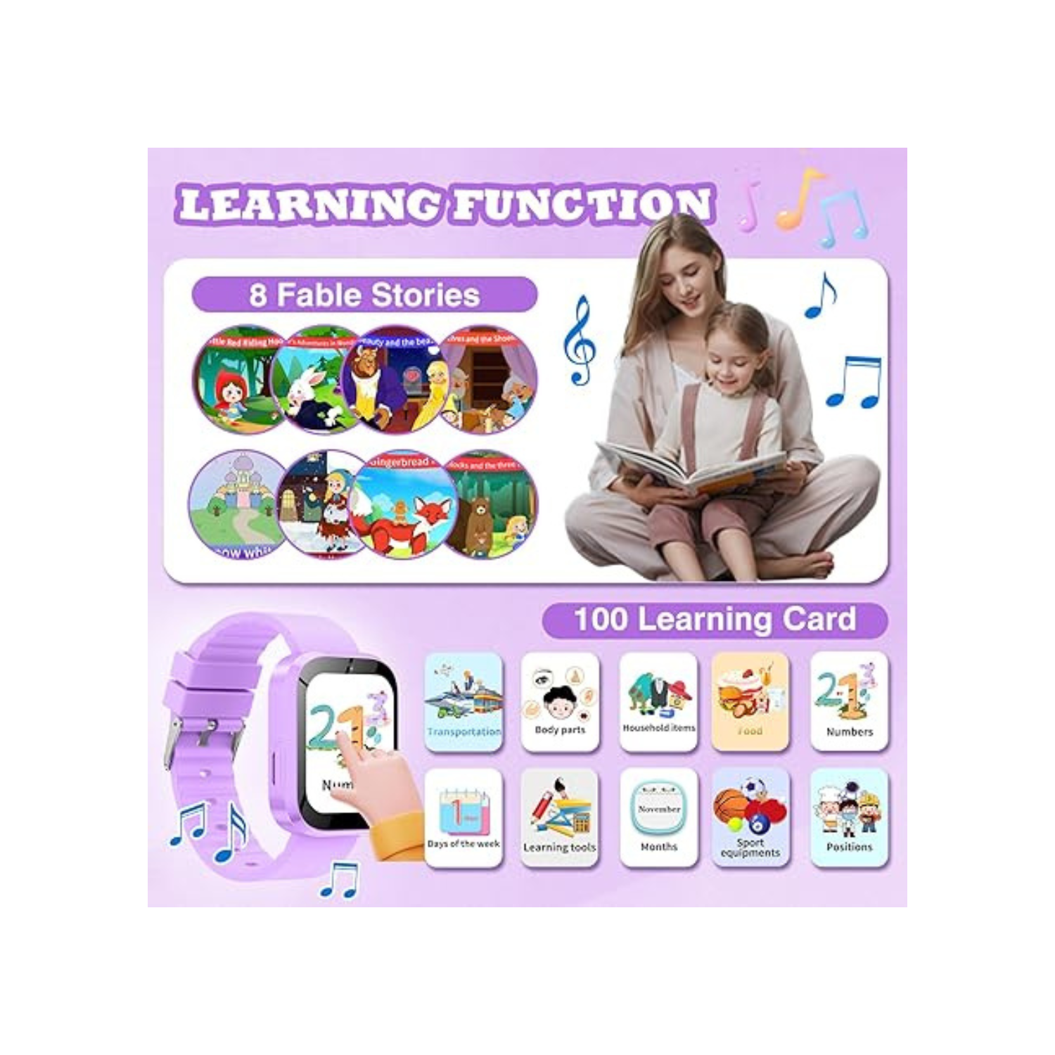 Kids Smart Watch for Boys Girls, Smart Watch for Kids 4-12 Years Old with 22 Games Camera Habit Tracking Audiobook Alarm Clock Music Player Pedometer