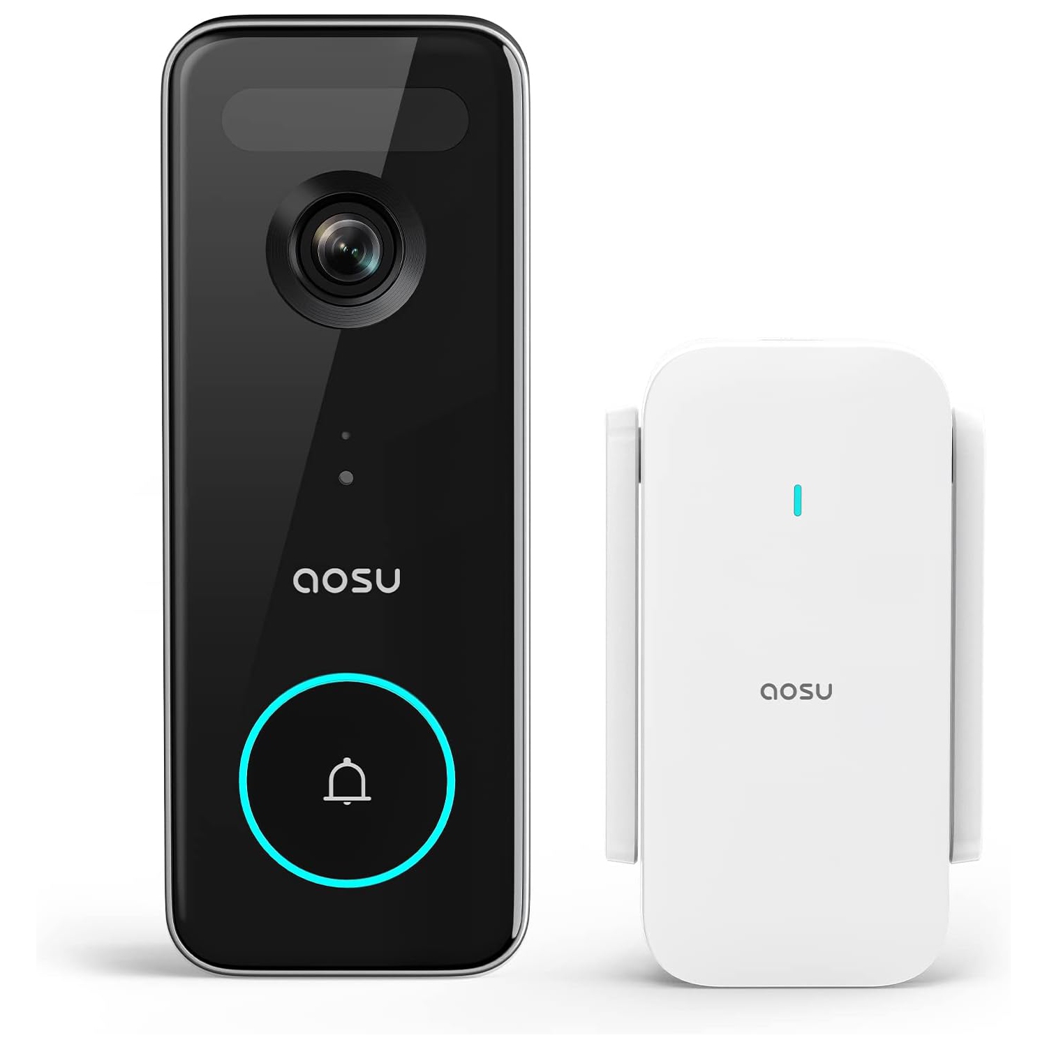 AOSU Doorbell Camera Wireless, 5MP Ultra HD, No Monthly Fee, 3D Motion Detection Video Doorbell with Homebase, Enhanced WiFi, 180-Day Battery Life -