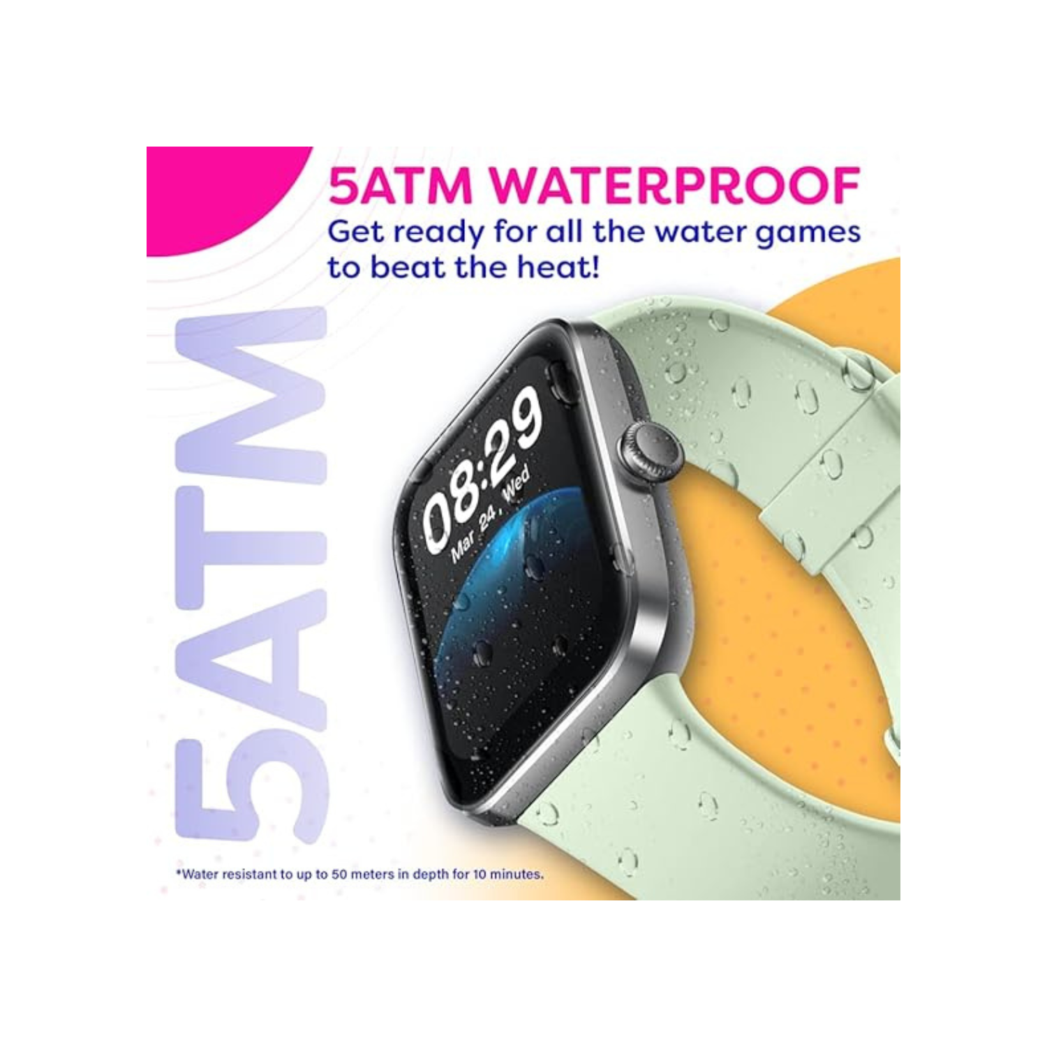 Go VeryFit Smart Watch Heart Rate Blood Oxygen Saturation Sleep Monitor 1.69 Inch Step Counter Pedometer 5ATM Exercise Activity Fitness Tracker