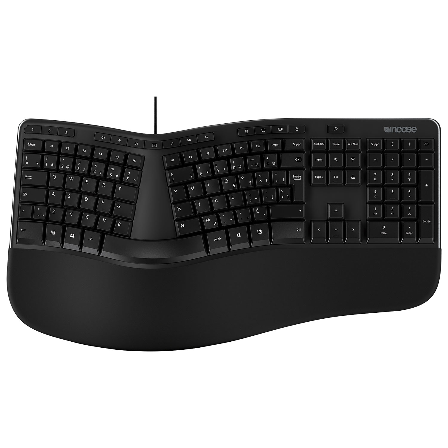 Incase Designed by Microsoft Ergonomic Keyboard - Black - French