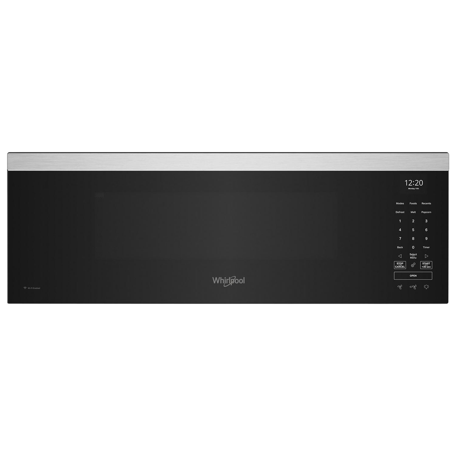 Four à micro-ondes à hotte intégrée de Whirlpool - 1,1 pi³ - Acier inoxydable résistant aux traces de doigts